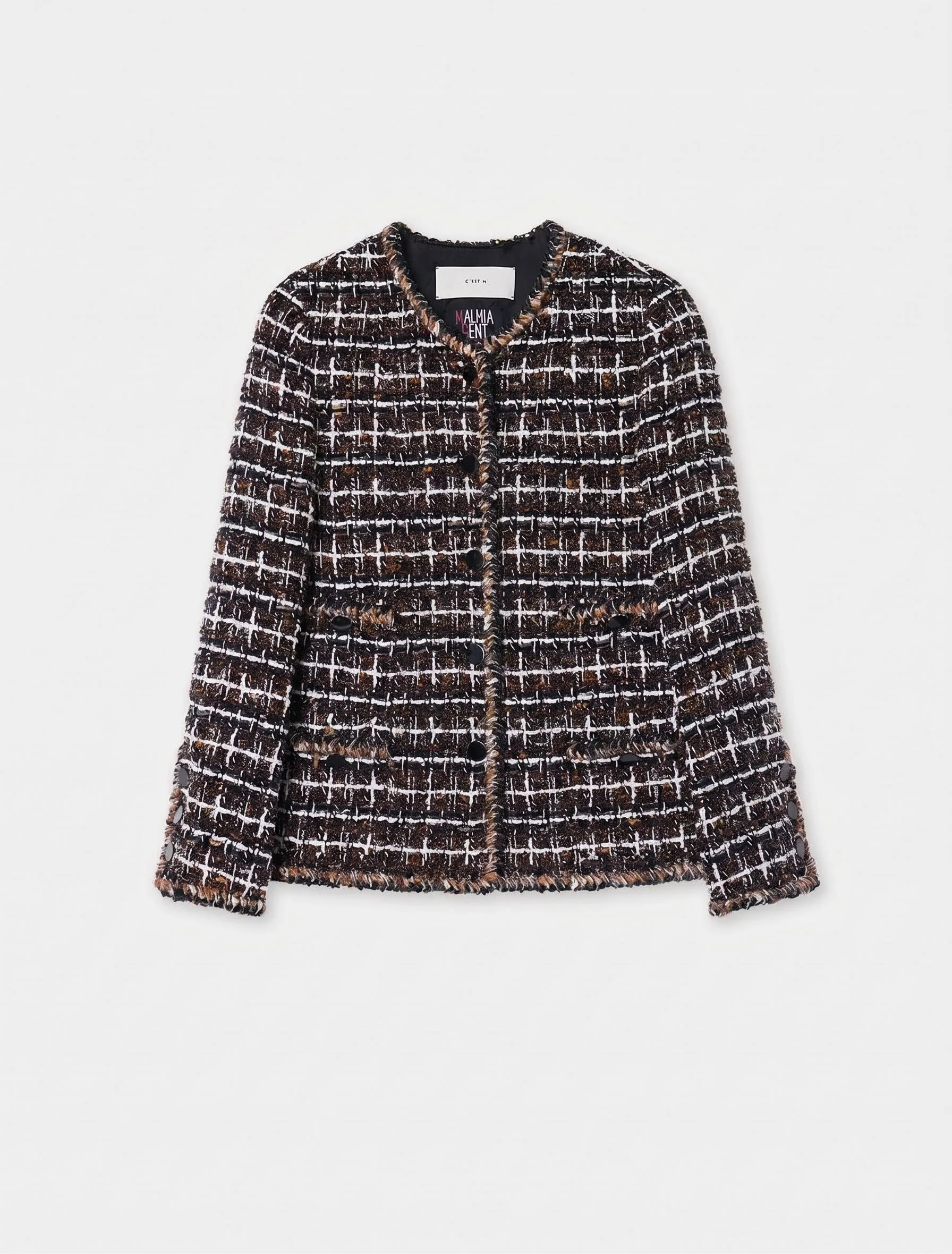 Checked Tweed Vest - Image 6