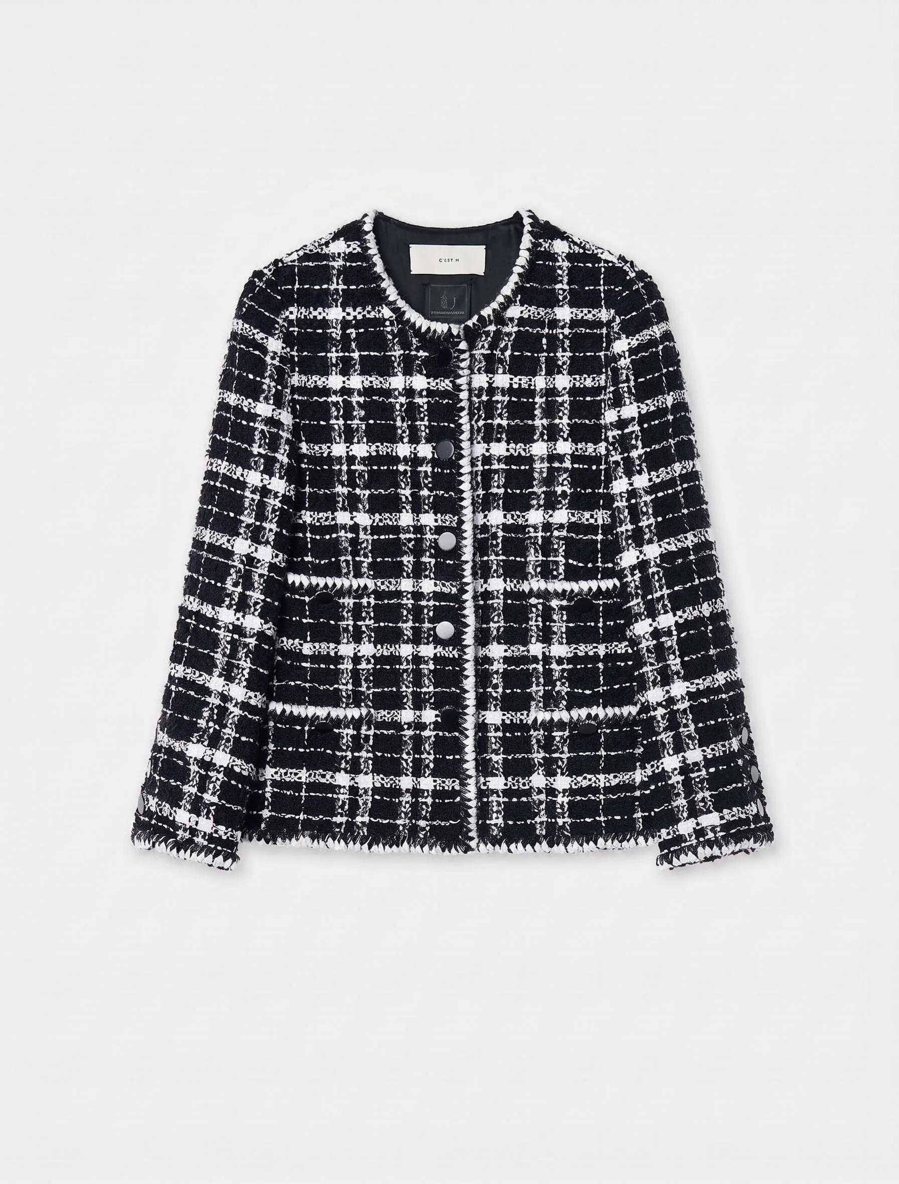 Checked Tweed Vest - Image 7