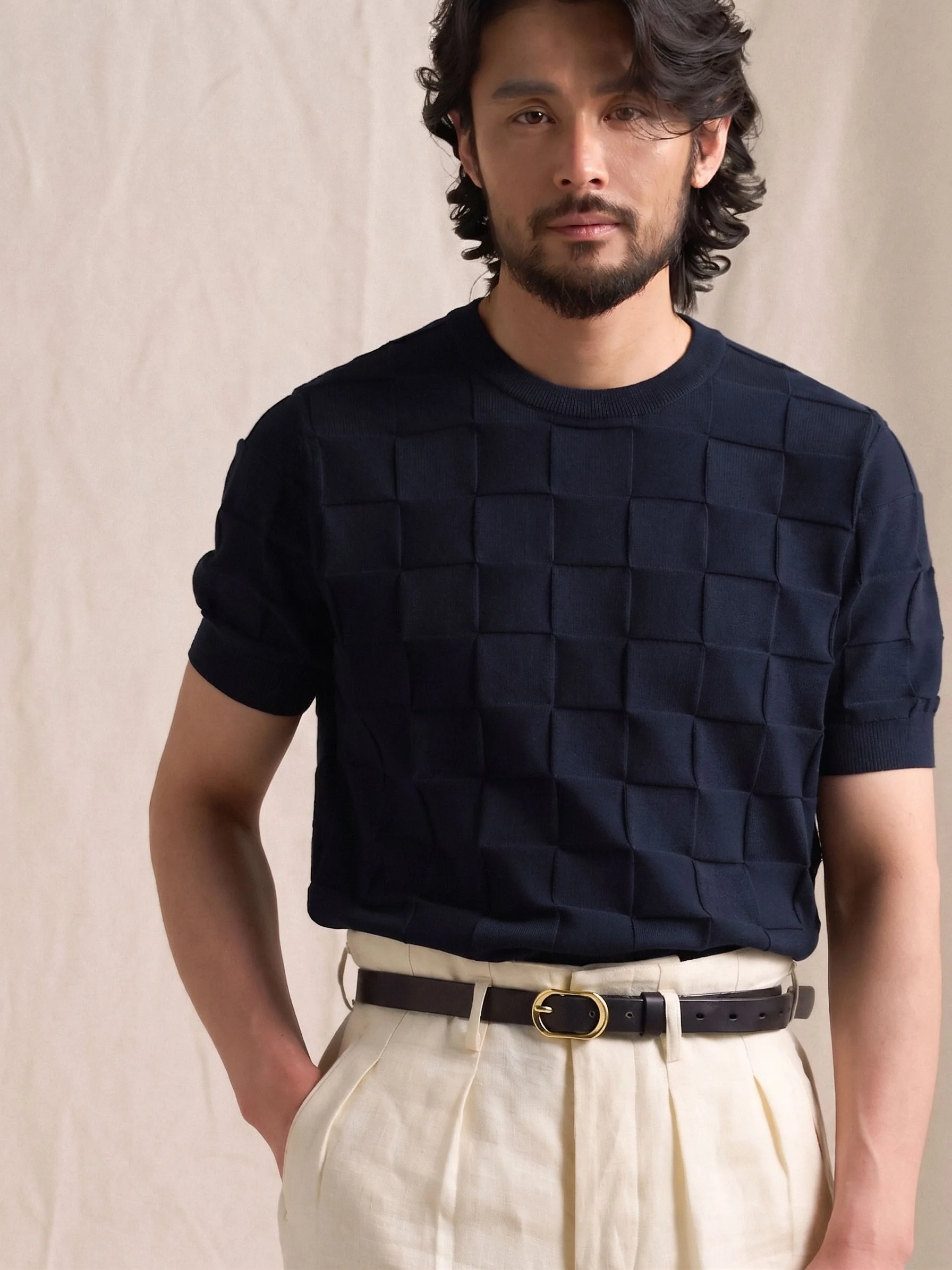 Checker Knit Tee - Image 3