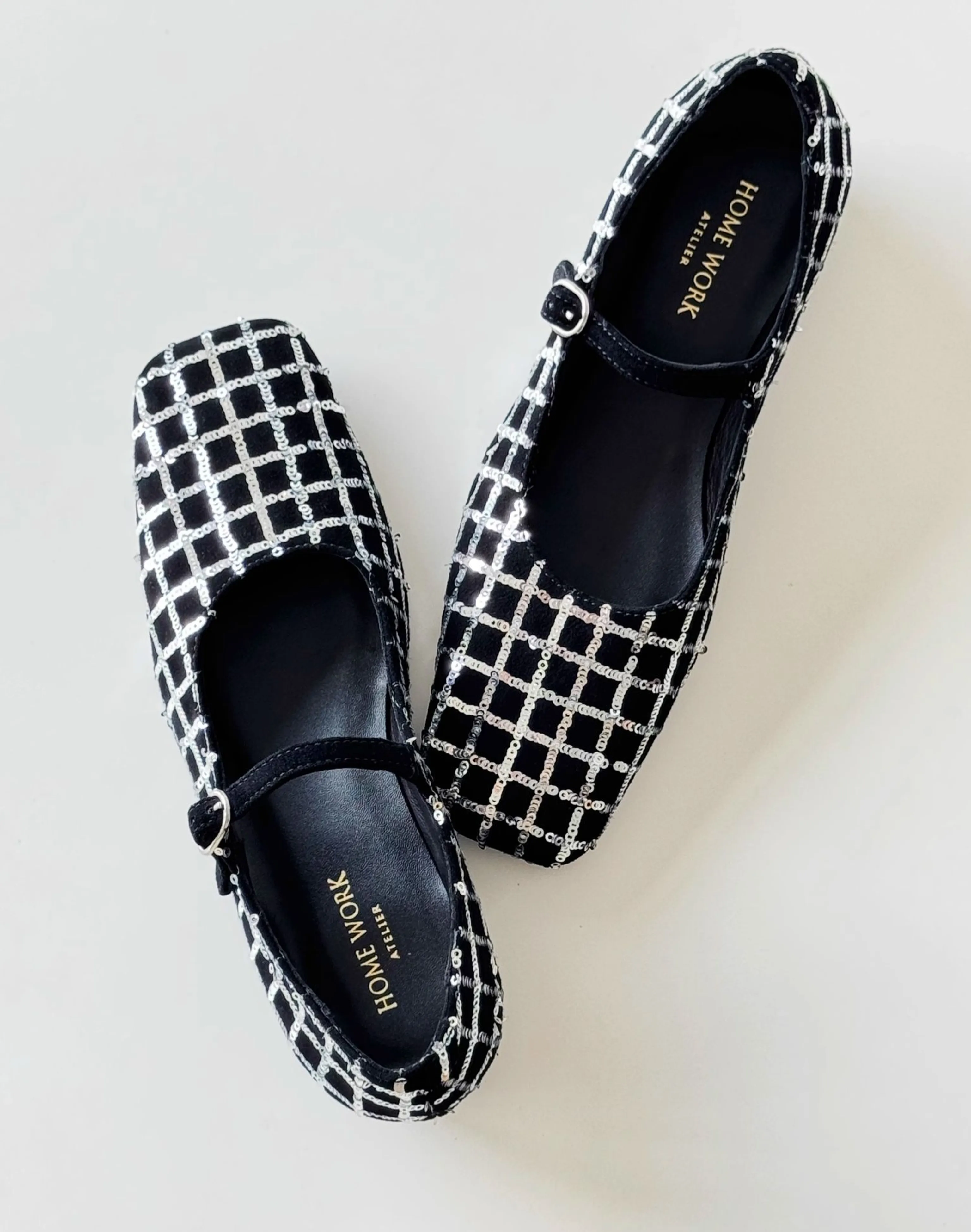 Checkered Sequin Mary Janes - Image 3