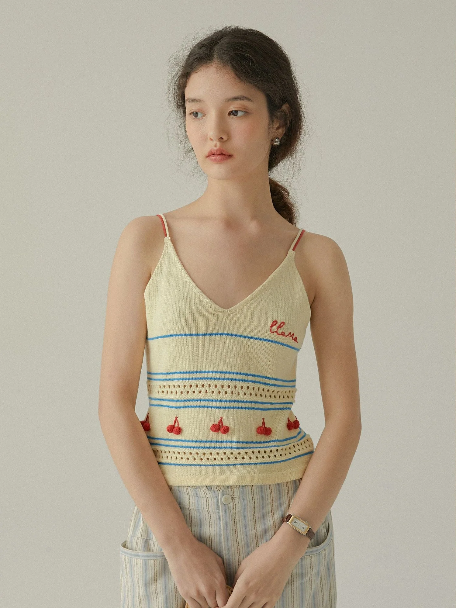 Cherry Knit Camisole - Image 4
