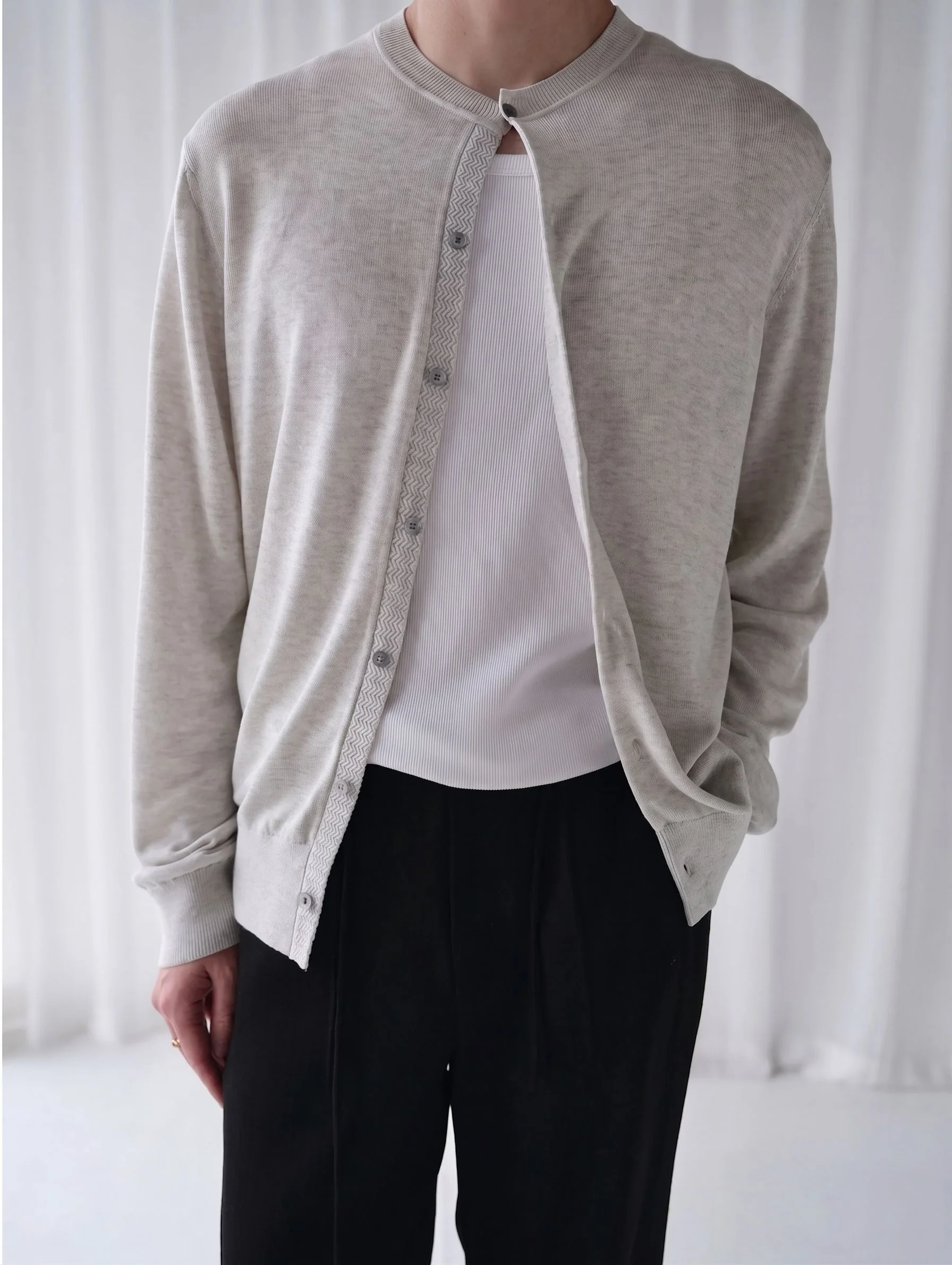 Chevron Placket Cardigan - Image 8