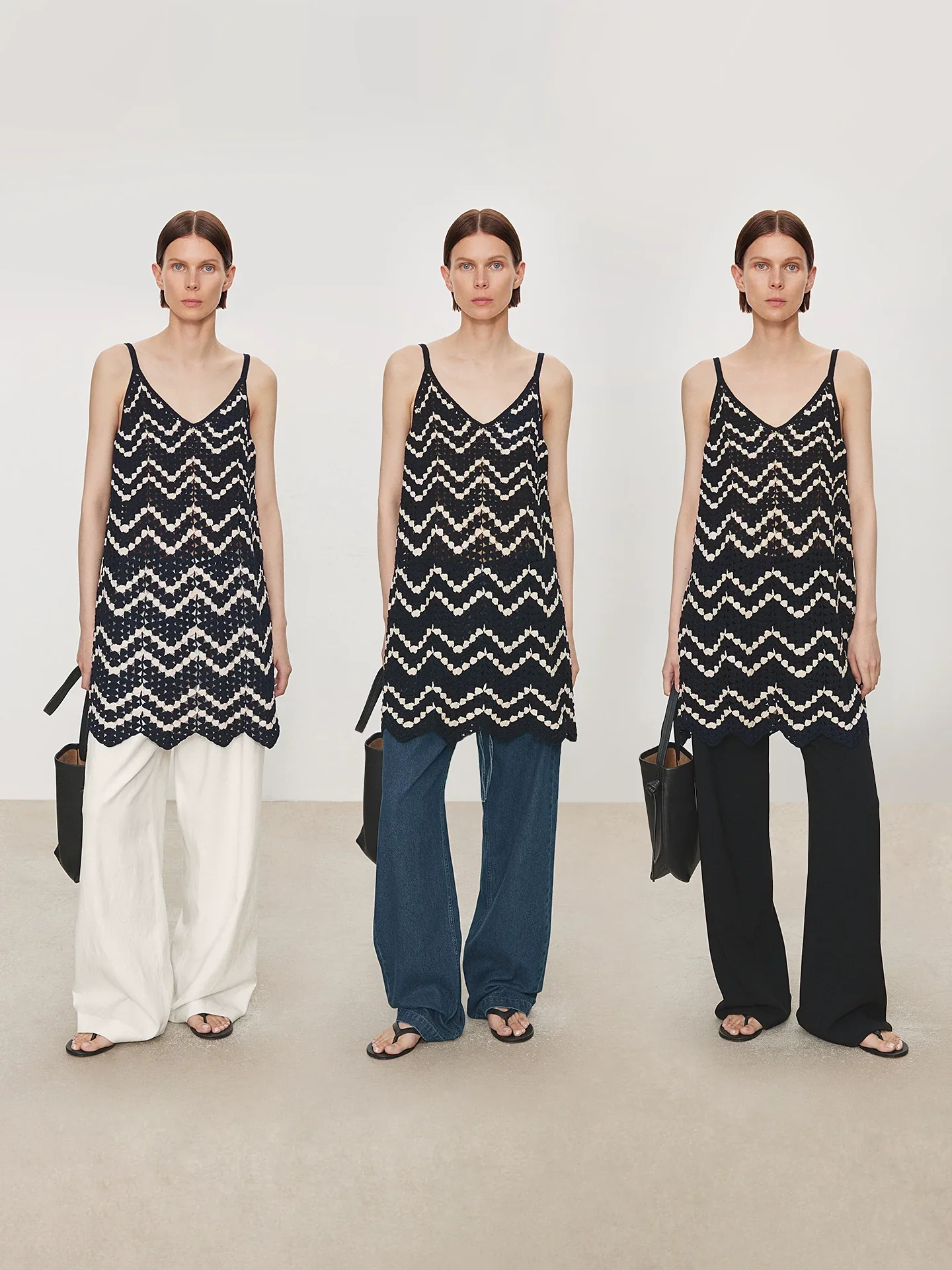 Chevron Shell Crochet Vest & Camisole Set - Image 5