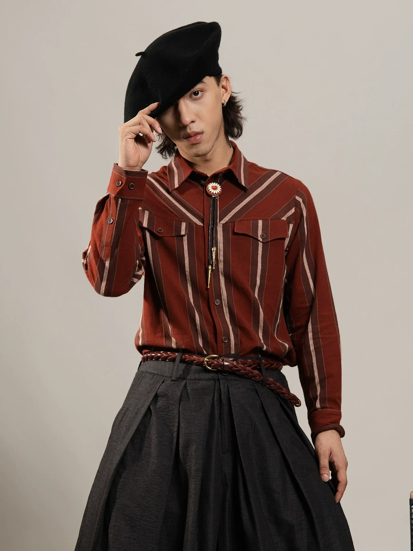 Chevron Stripe Western Shirt - Image 4