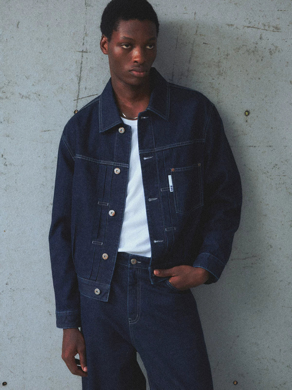 Cinch-Back Denim Jacket
