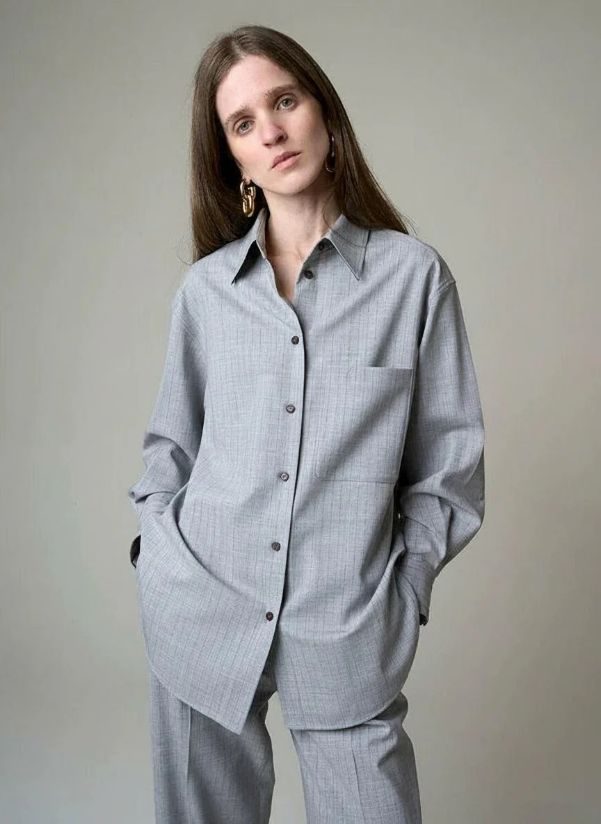 Clara Wool-Blend Shirt
