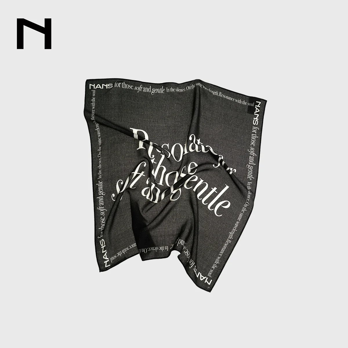 Classic Black and White Square Scarf - Image 6