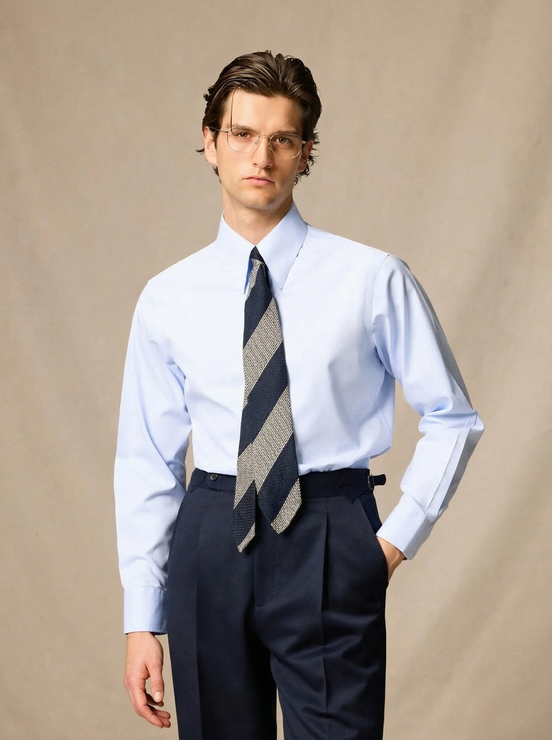 Classic Blue Dress Shirt - Image 2