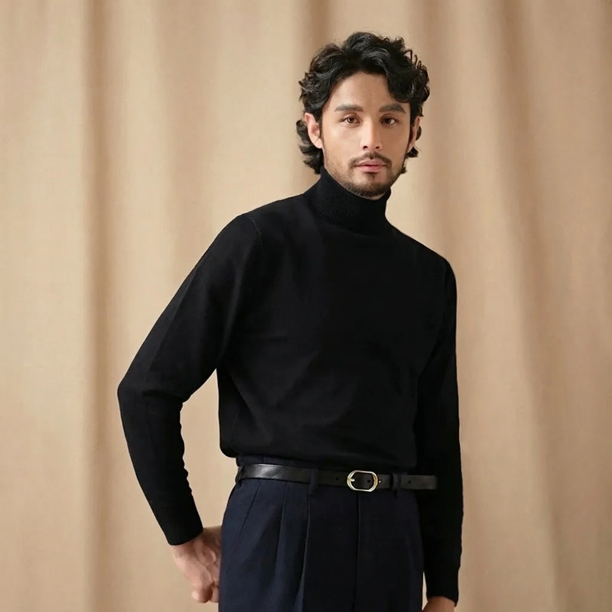 Classic Cotton-Cashmere Turtleneck Sweater - Image 4