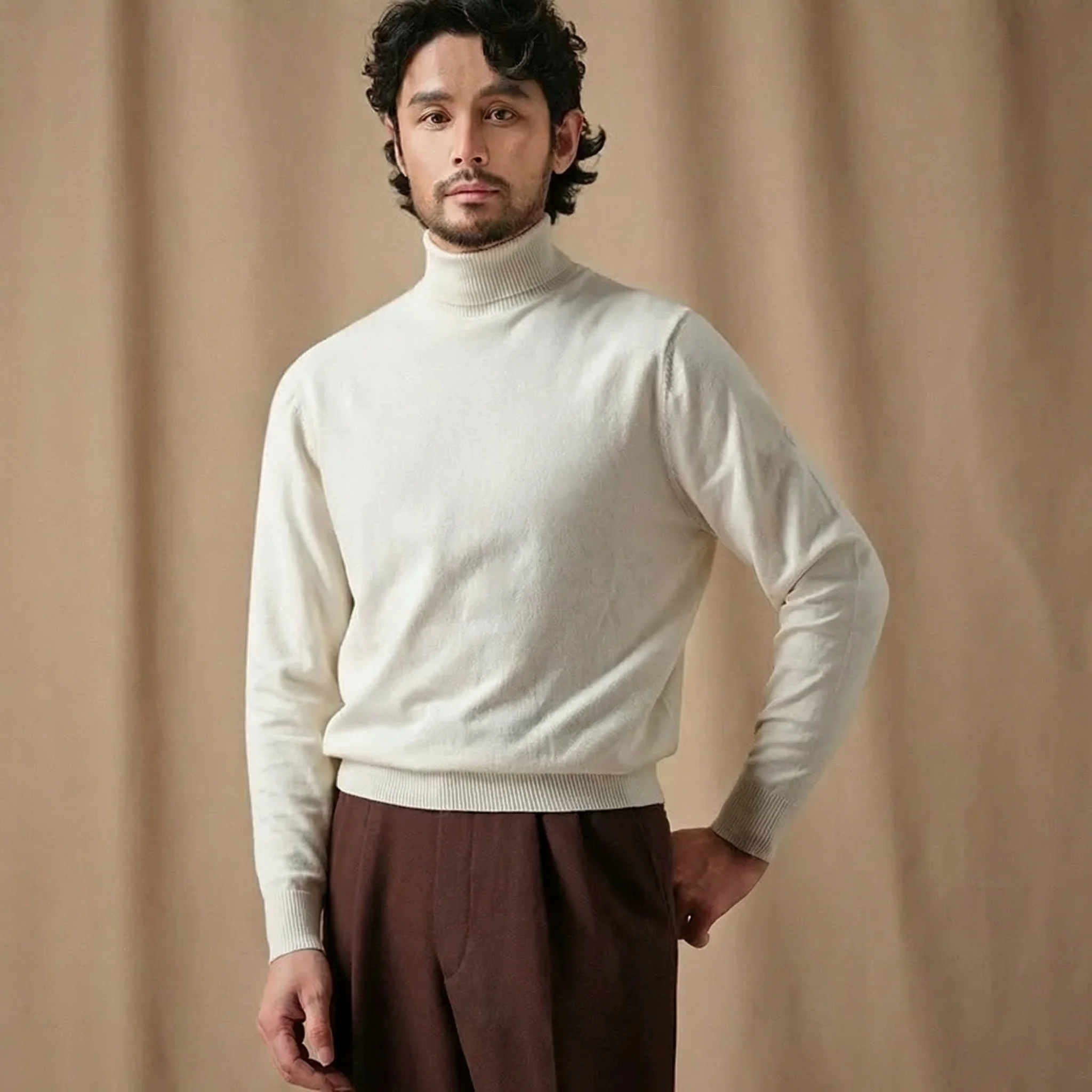 Classic Cotton-Cashmere Turtleneck Sweater - Image 5