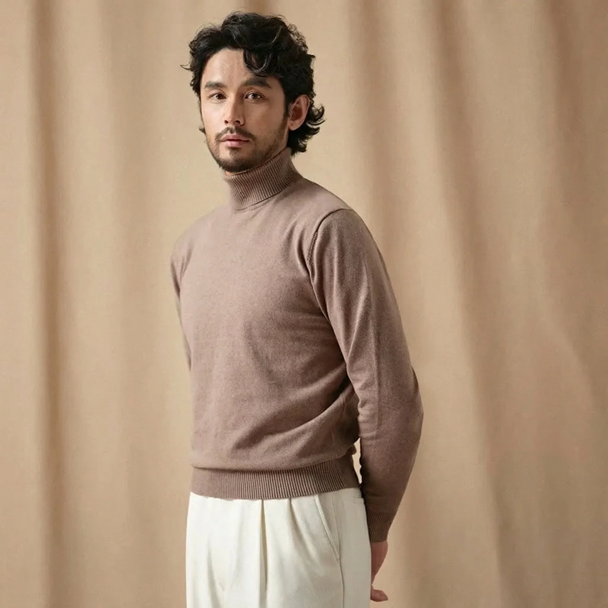 Classic Cotton-Cashmere Turtleneck Sweater - Image 7