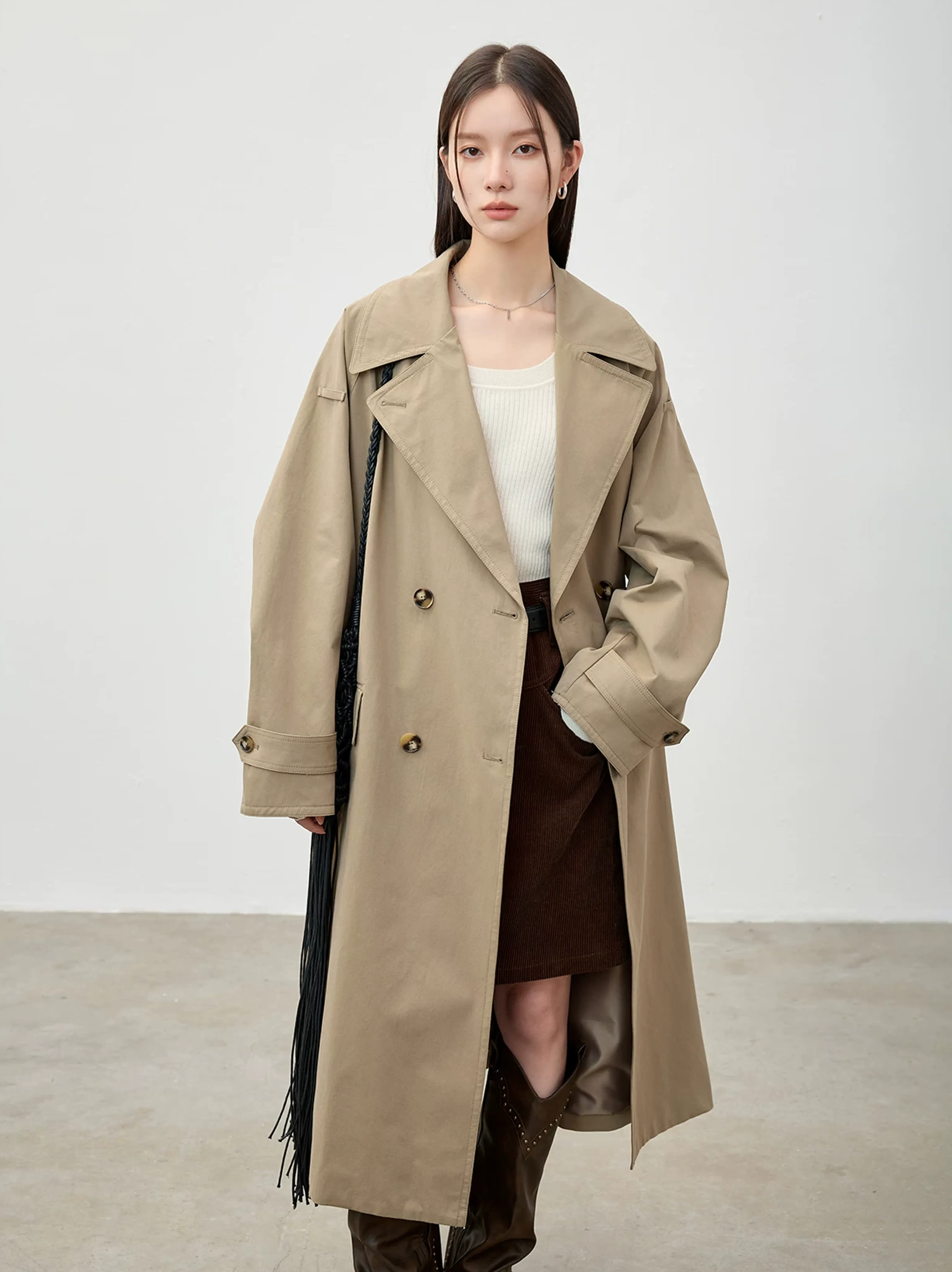 Classic Khaki Trench Coat - Image 4