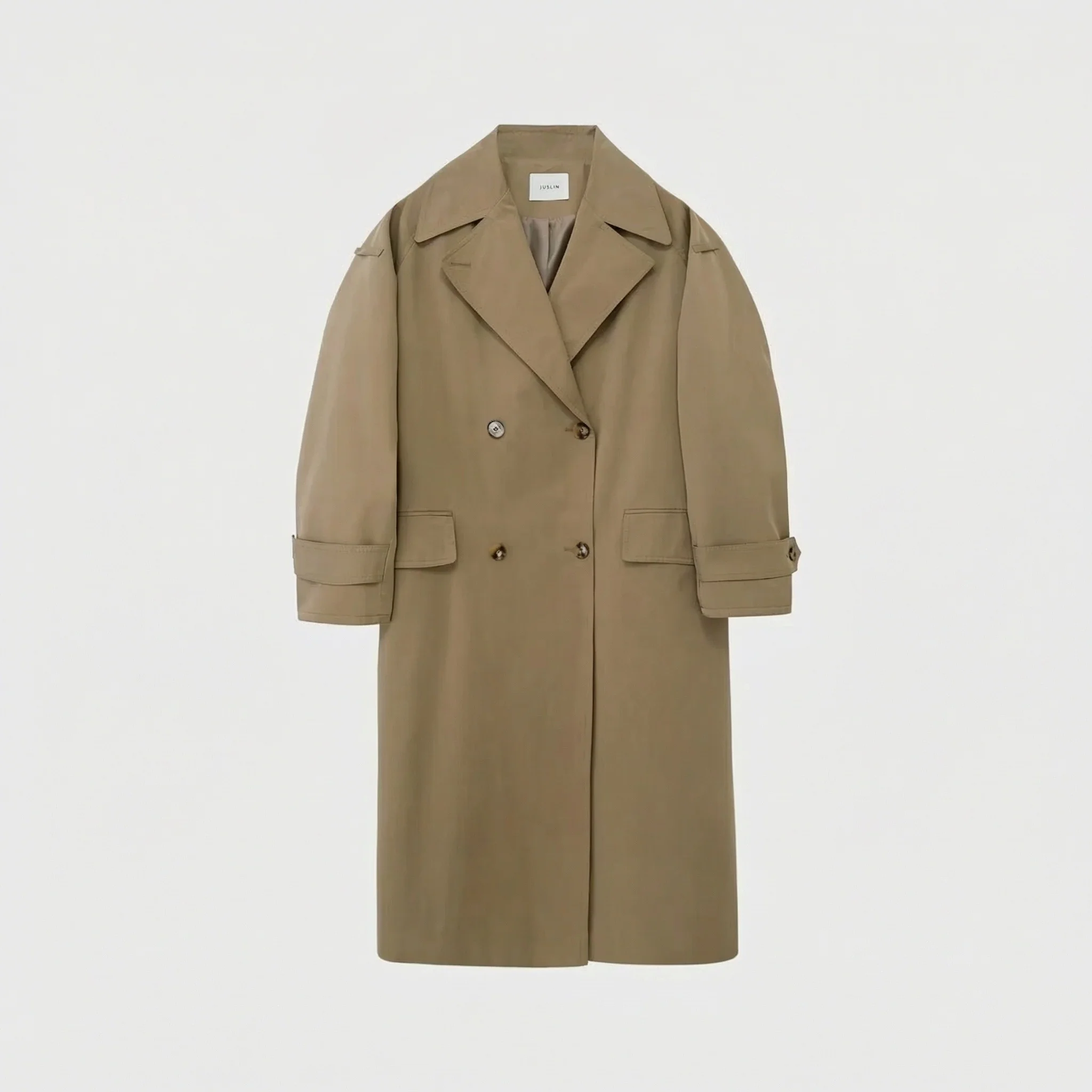 Classic Khaki Trench Coat - Image 6