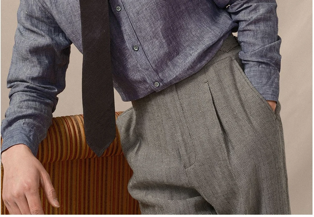 Classic Linen Necktie - Image 3