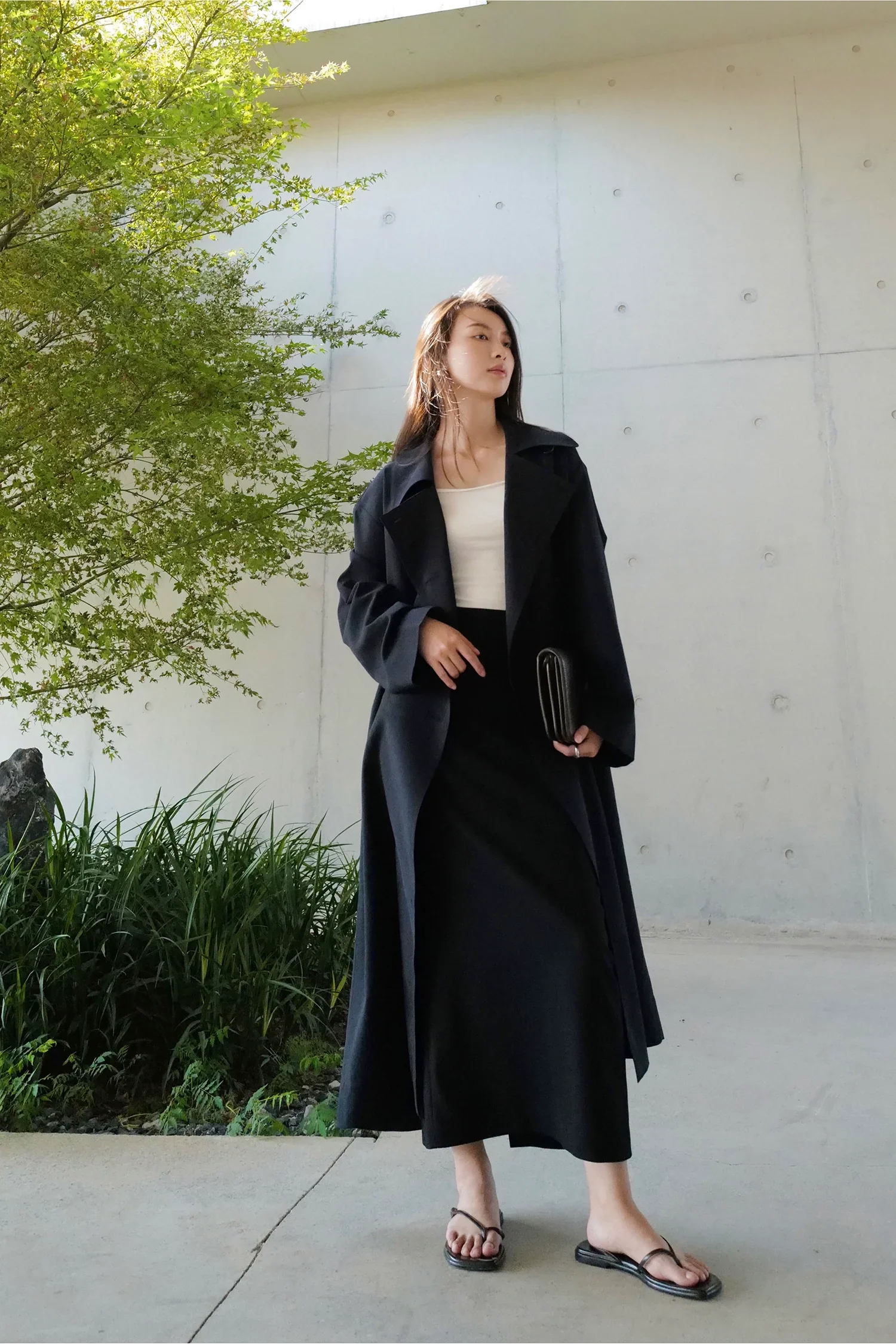 Classic Satin Trench Coat - Image 4