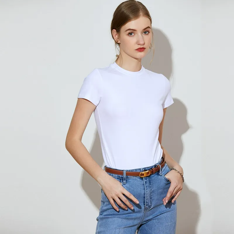 Classic Slim Ribbed T-Shirt - Image 4