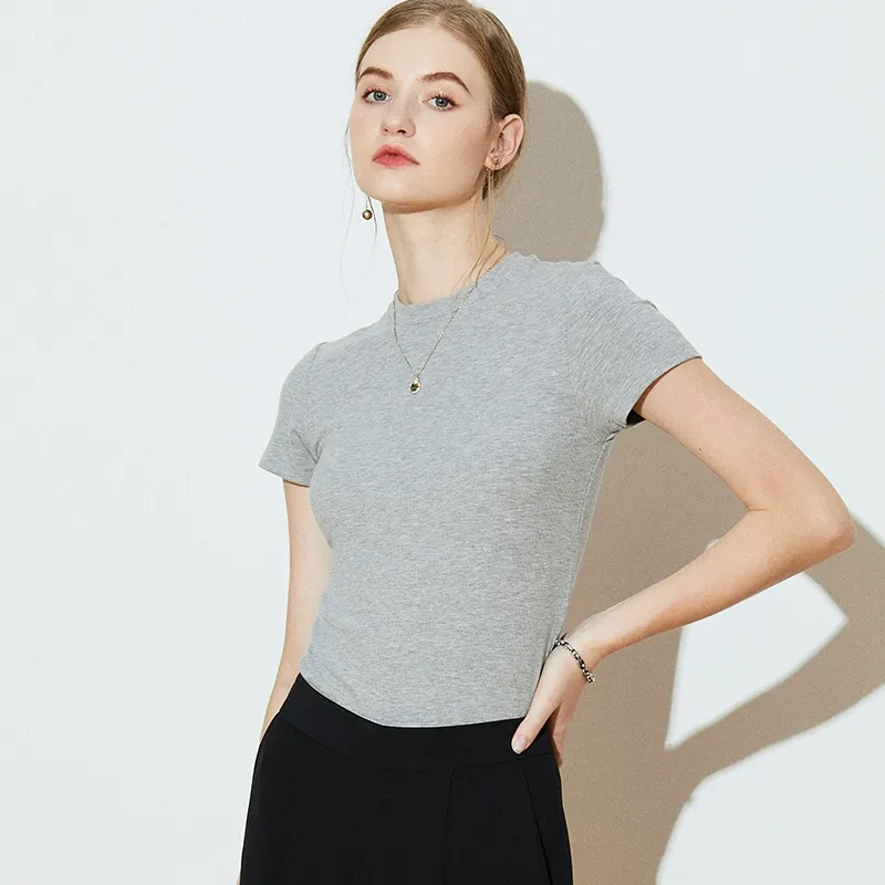 Classic Slim Ribbed T-Shirt - Image 5