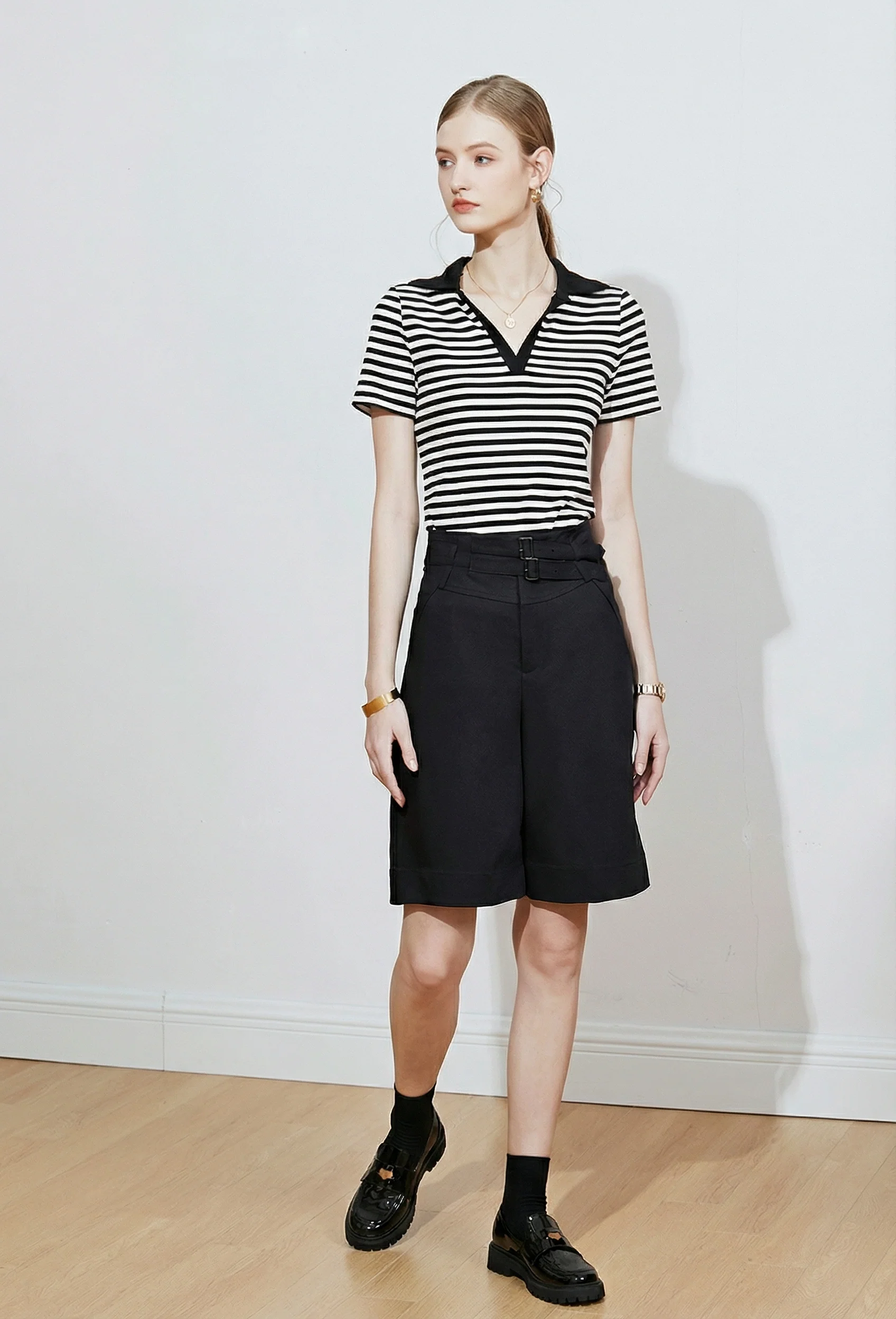 Classic Striped Polo Tee - Image 2