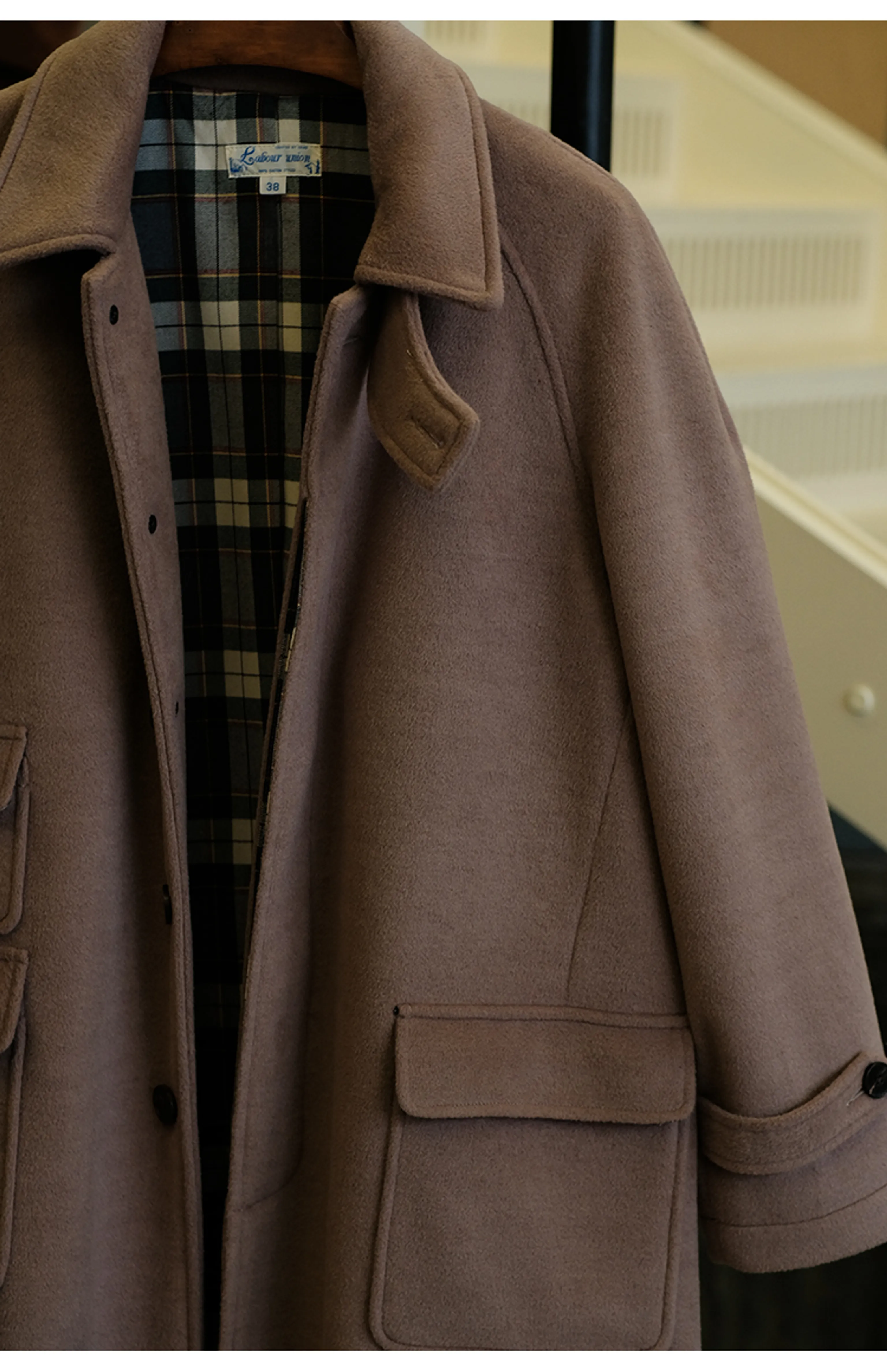 Classic Wool Trench Coat - Image 10