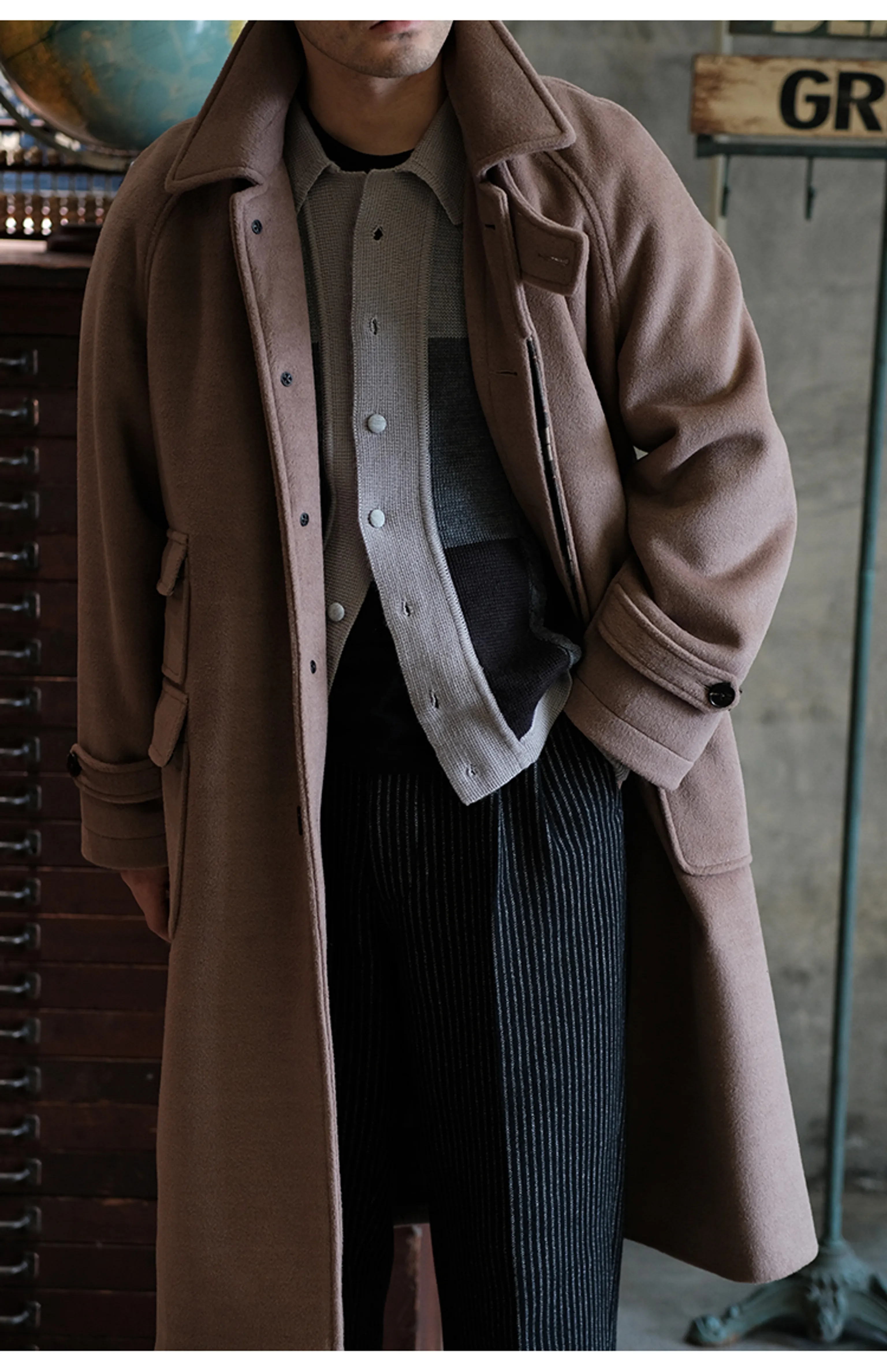 Classic Wool Trench Coat - Image 2