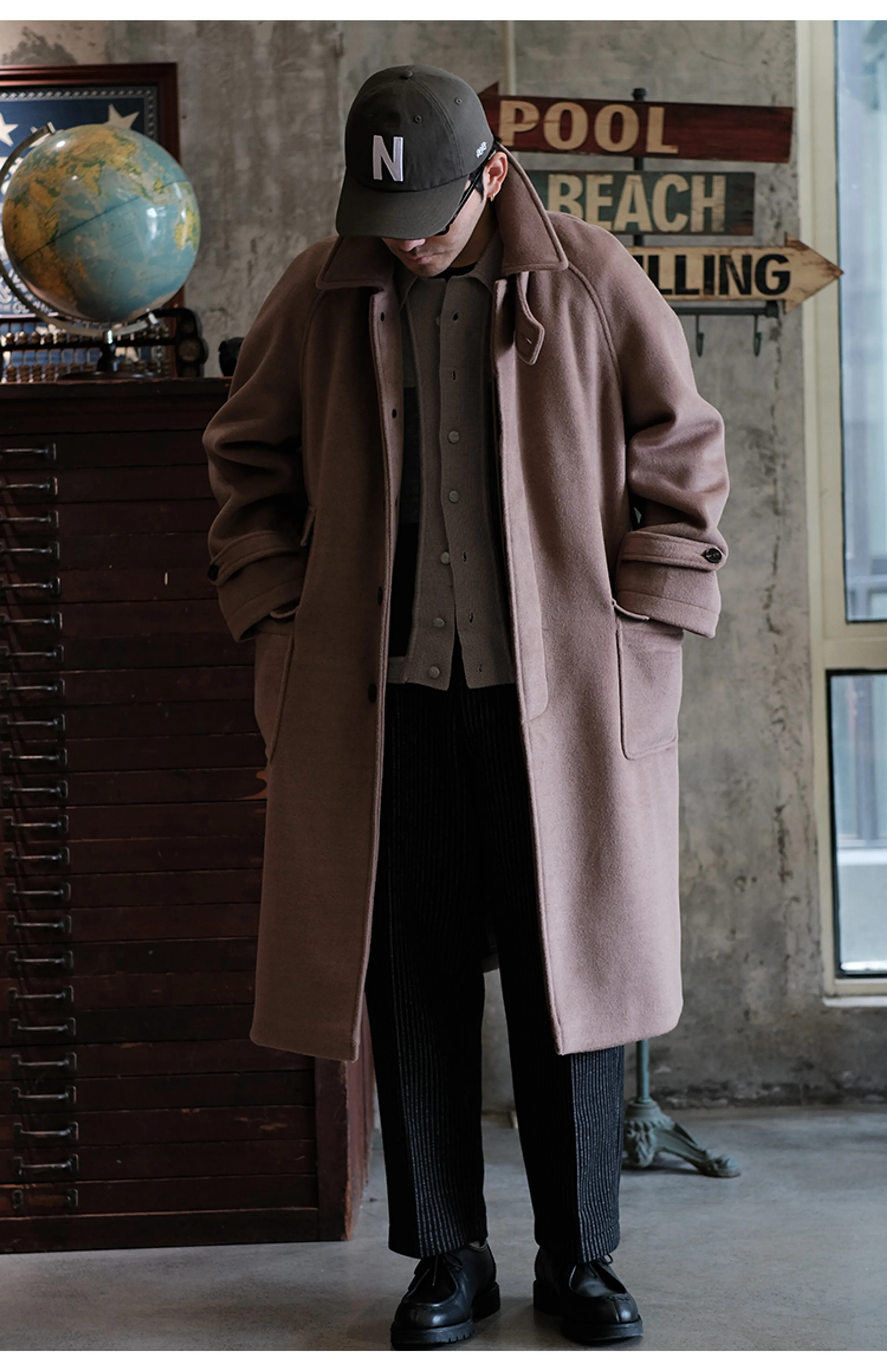 Classic Wool Trench Coat - Image 3