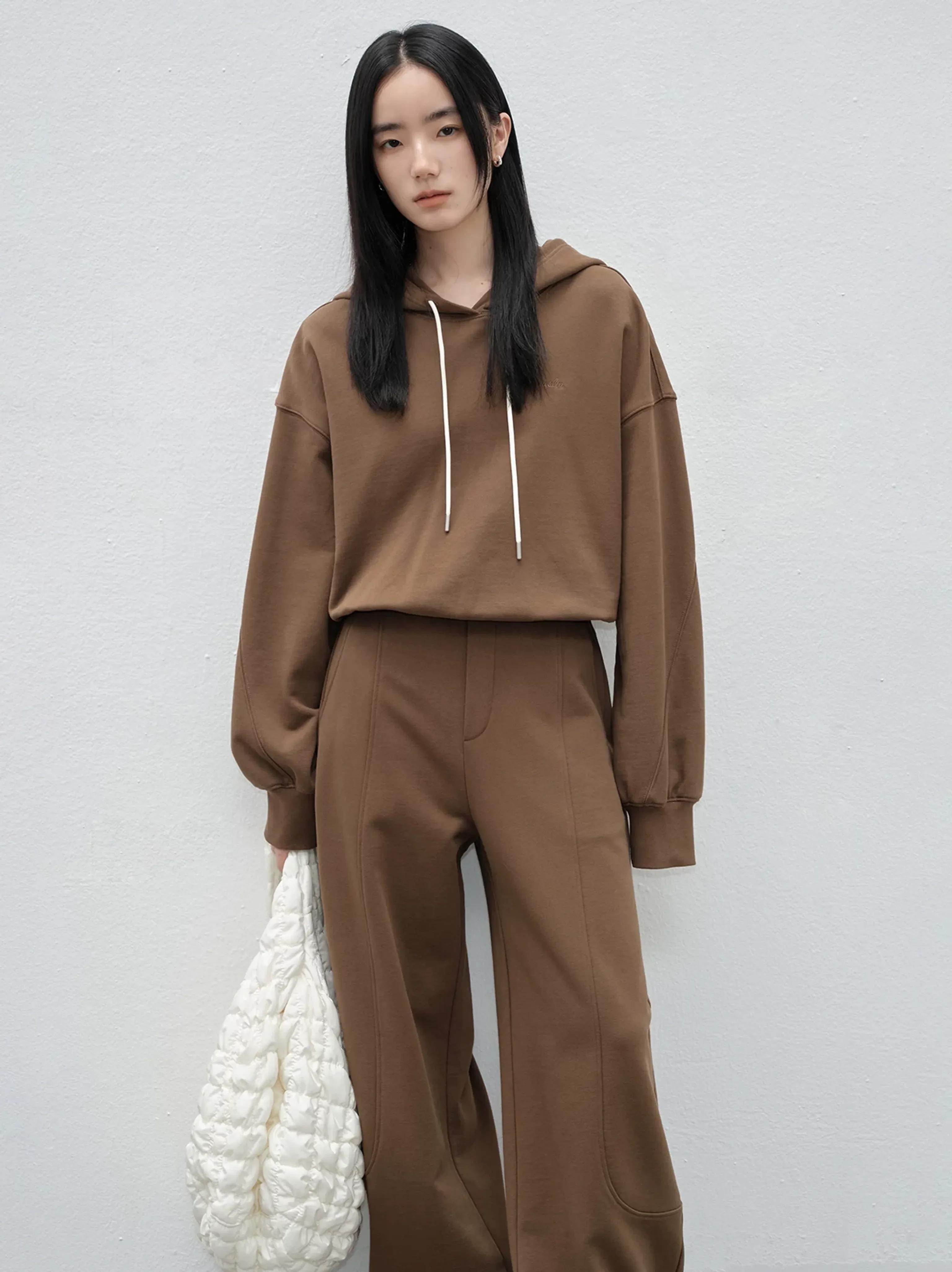 CleanFit Hooded Sweatshirt and Wide-Leg Pants Set - Image 2