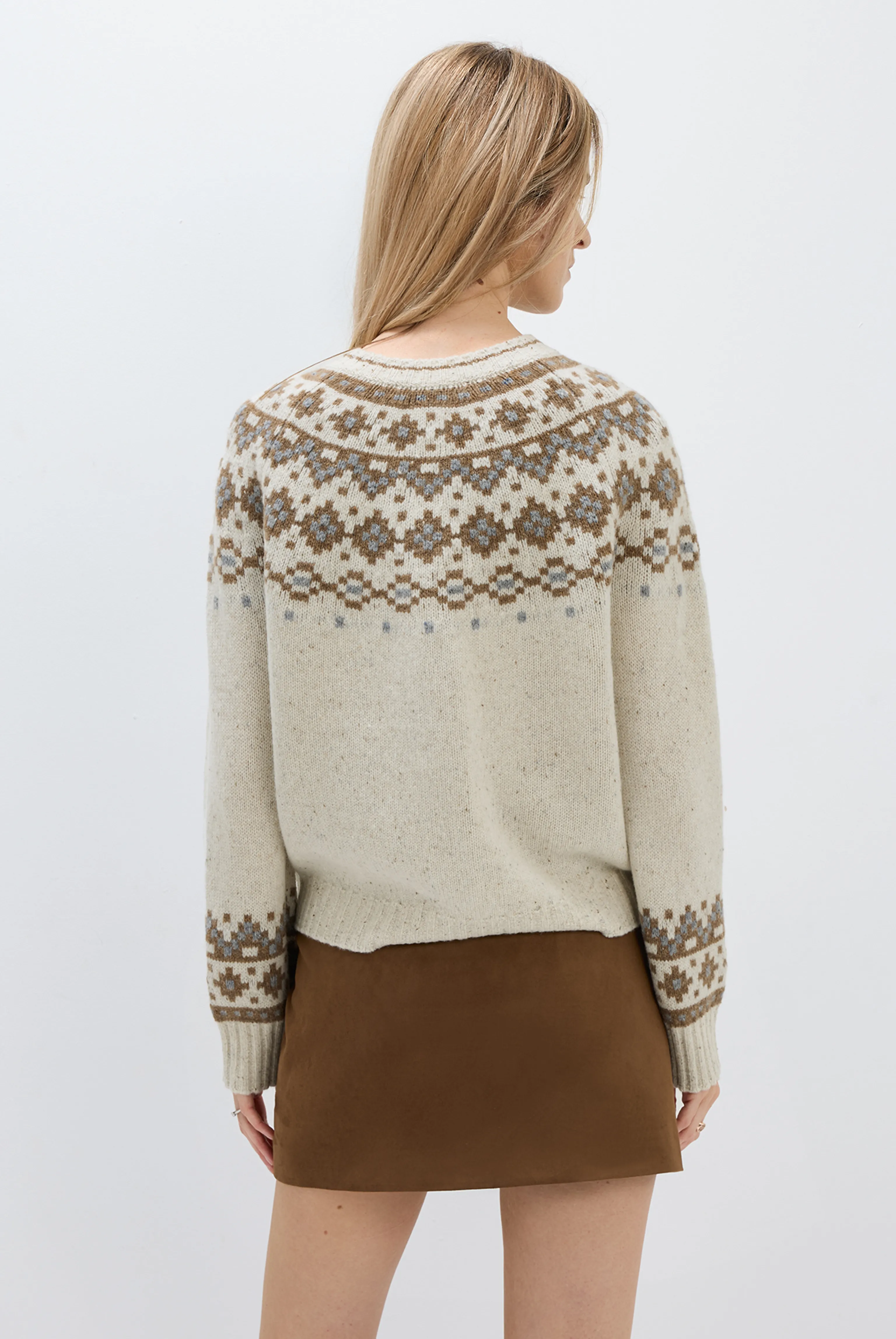Cleo Merino Fair Isle Cardigan - Image 5