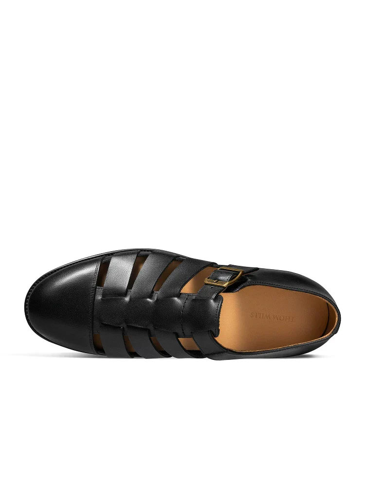 Closed-Toe Calf Leather Fisherman Sandal - Image 3