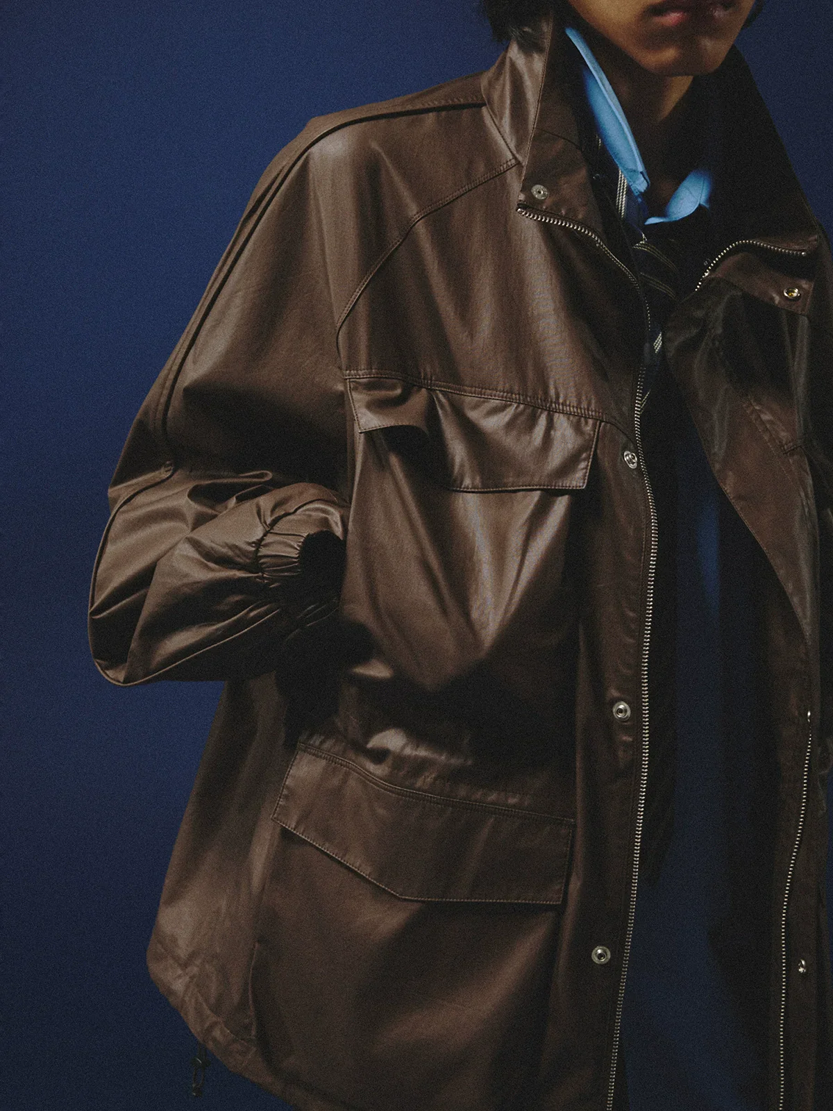 Coated Cotton Utility Jacket - Image 2