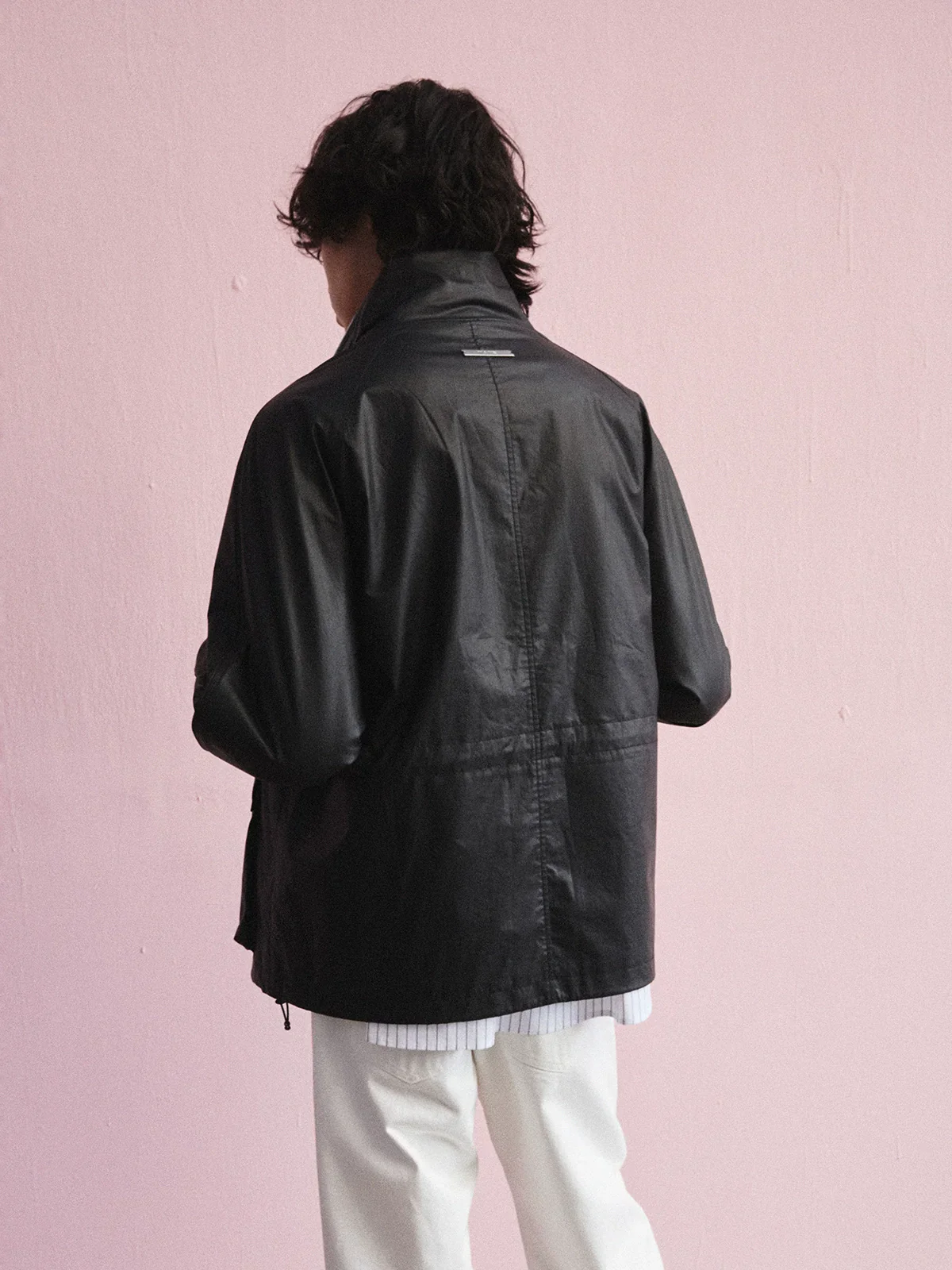 Coated Cotton Utility Jacket - Image 4
