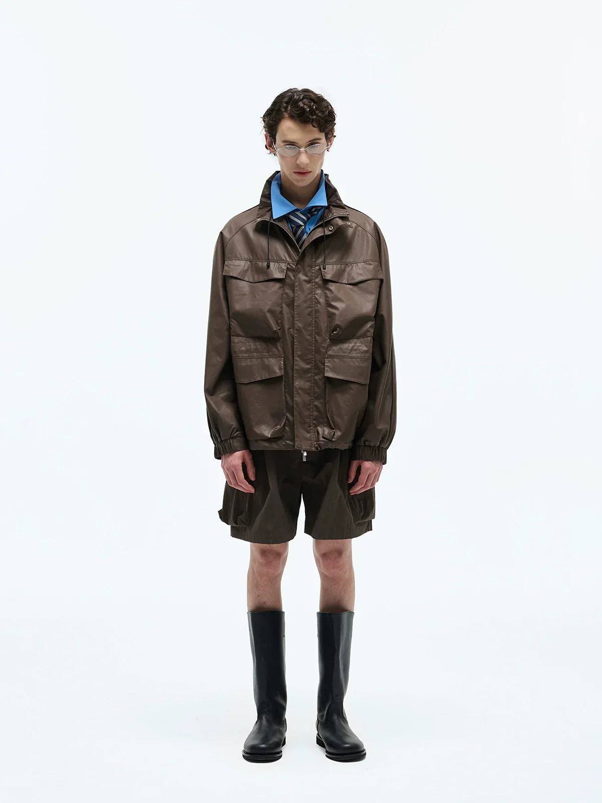 Coated Cotton Utility Jacket - Image 5