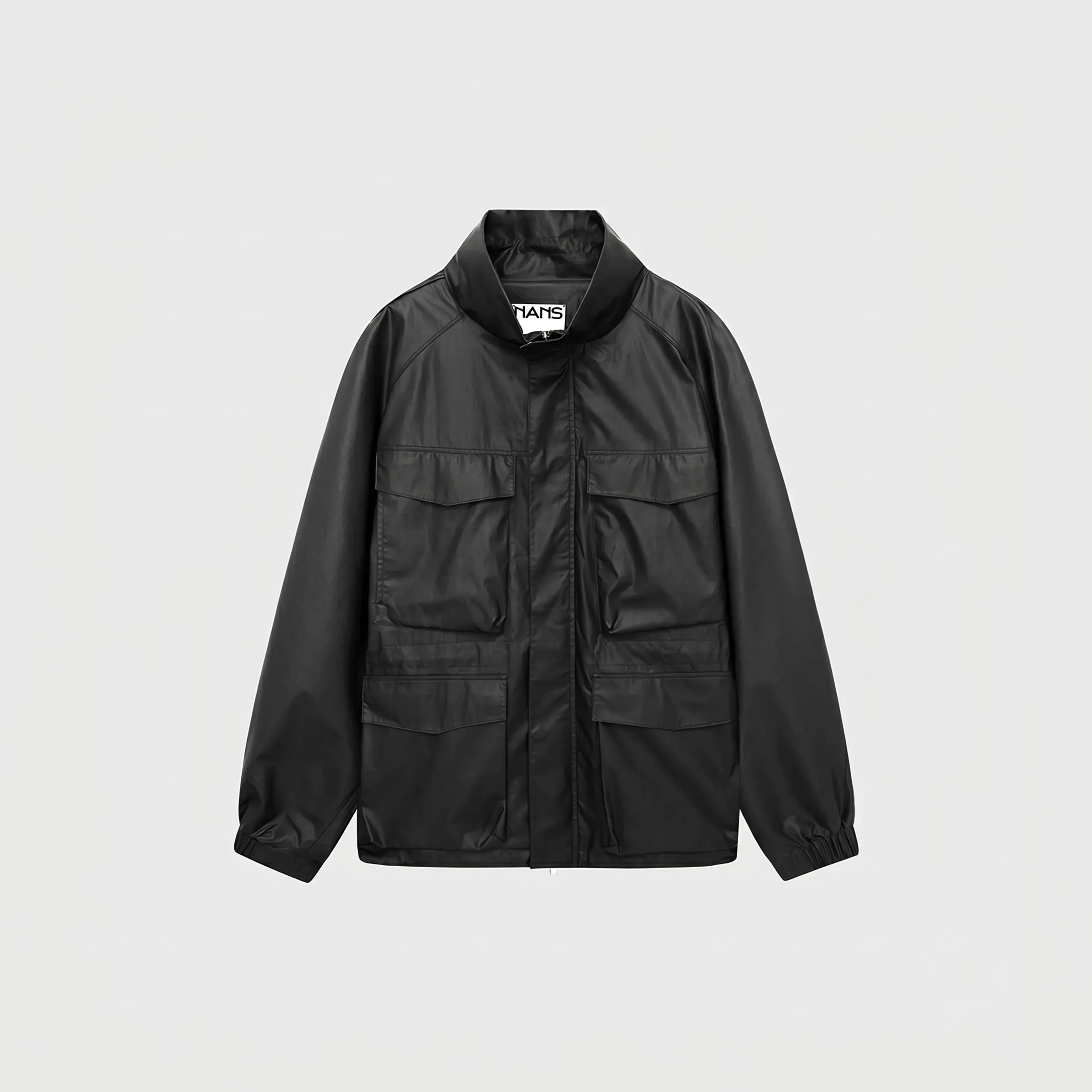 Coated Cotton Utility Jacket - Image 7