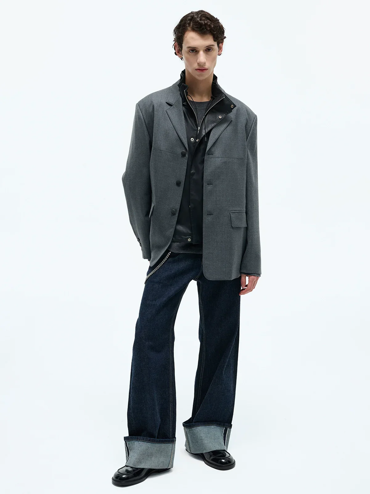 Coated Stand-Collar Vest - Image 3