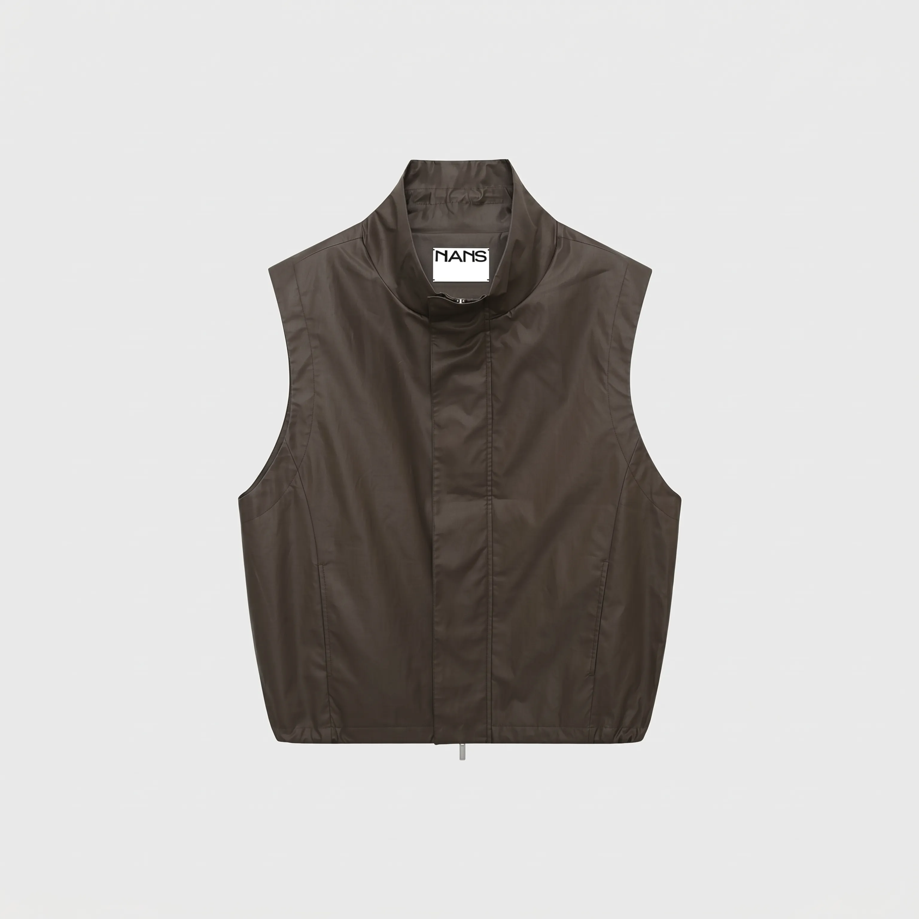Coated Stand-Collar Vest - Image 6