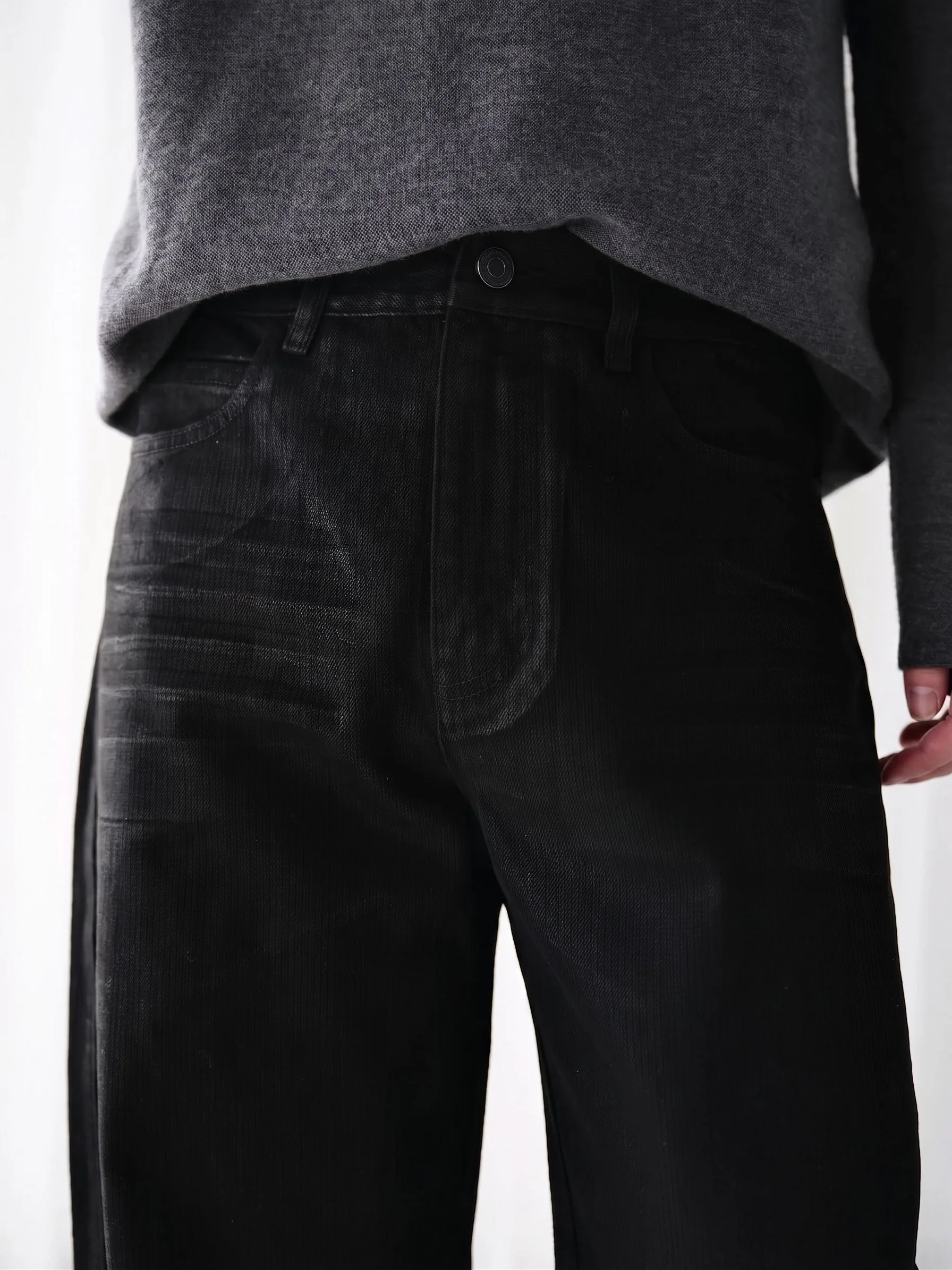 Coated Wide-Leg Jeans - Image 5
