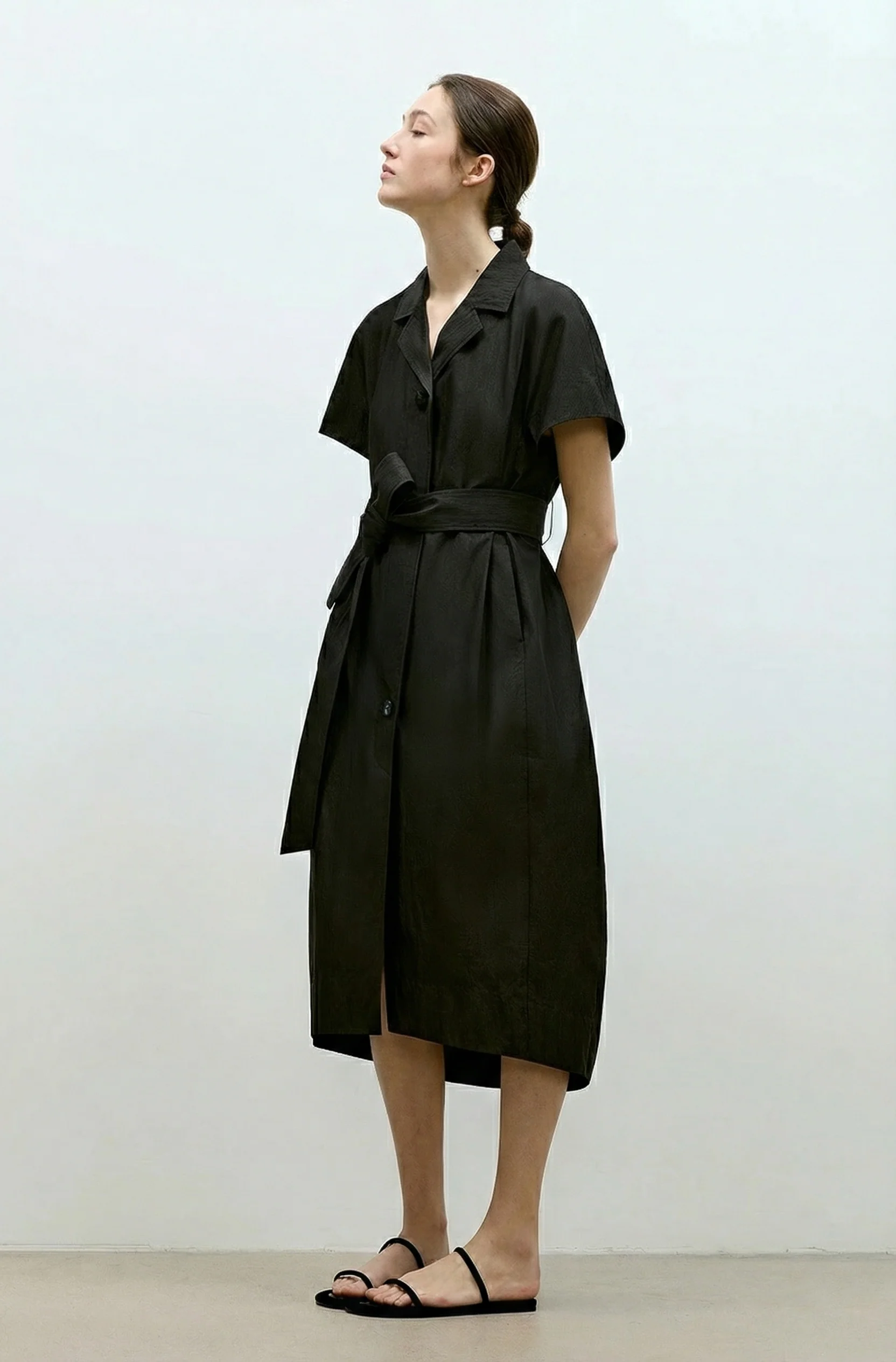 Cocoon Trench Midi Dress - Image 3