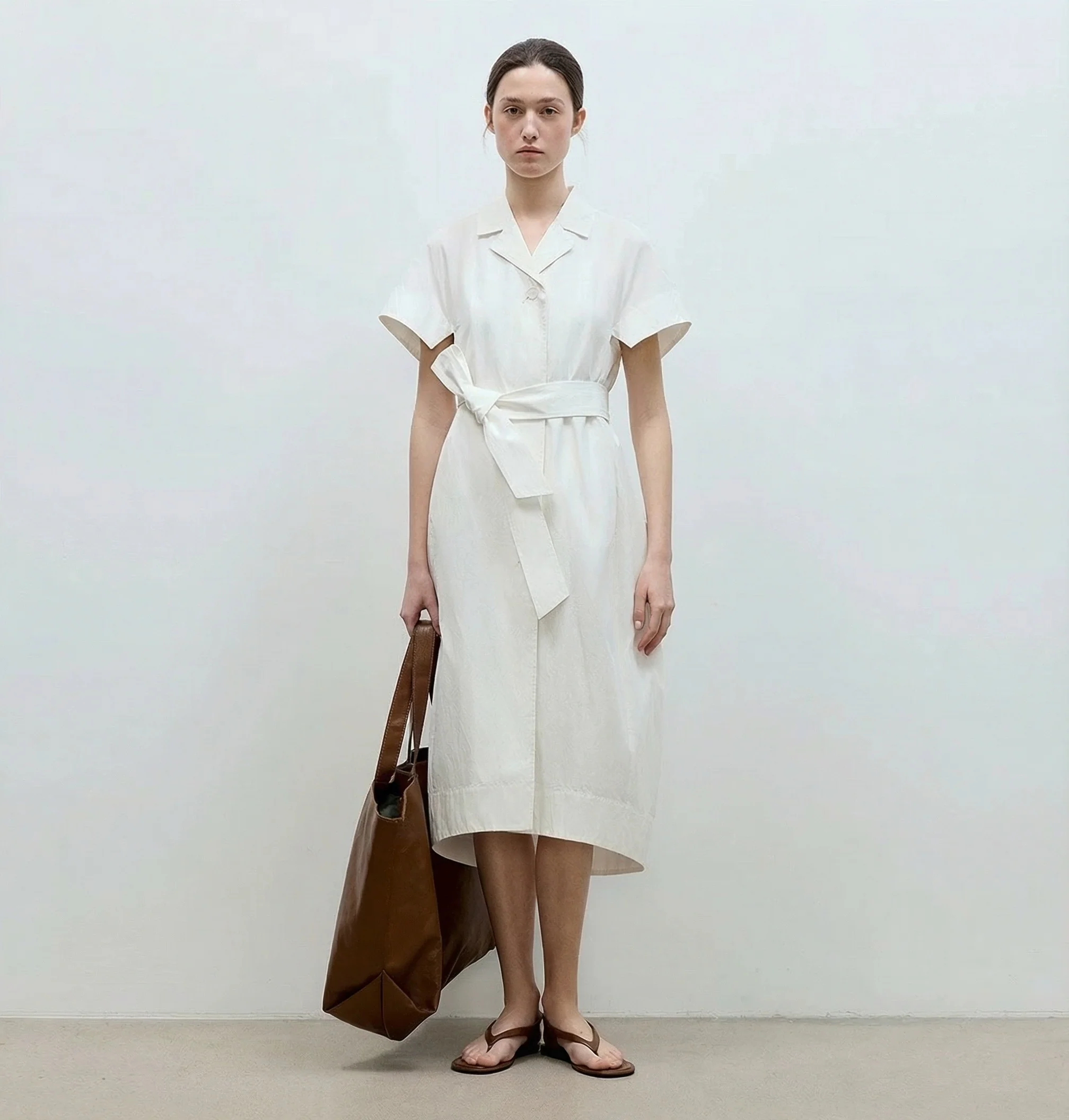 Cocoon Trench Midi Dress - Image 7