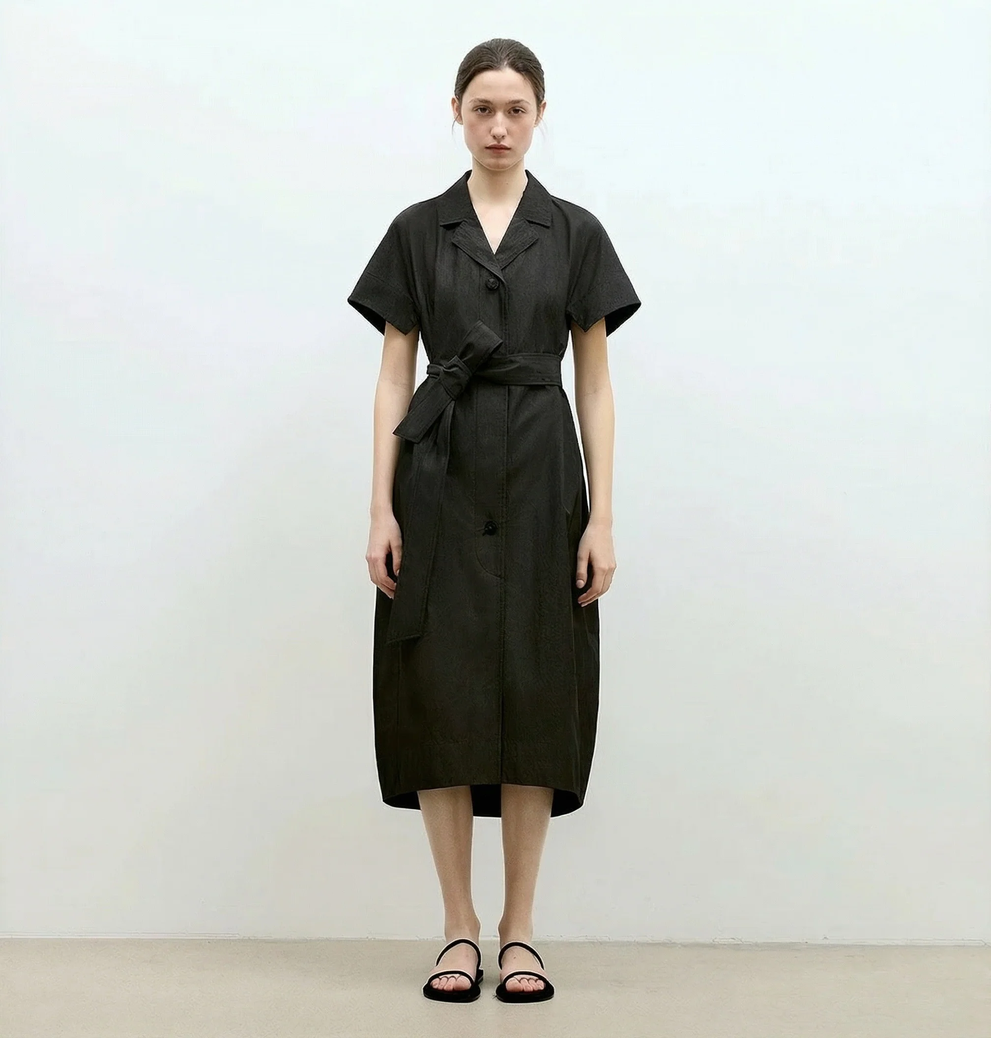 Cocoon Trench Midi Dress - Image 8