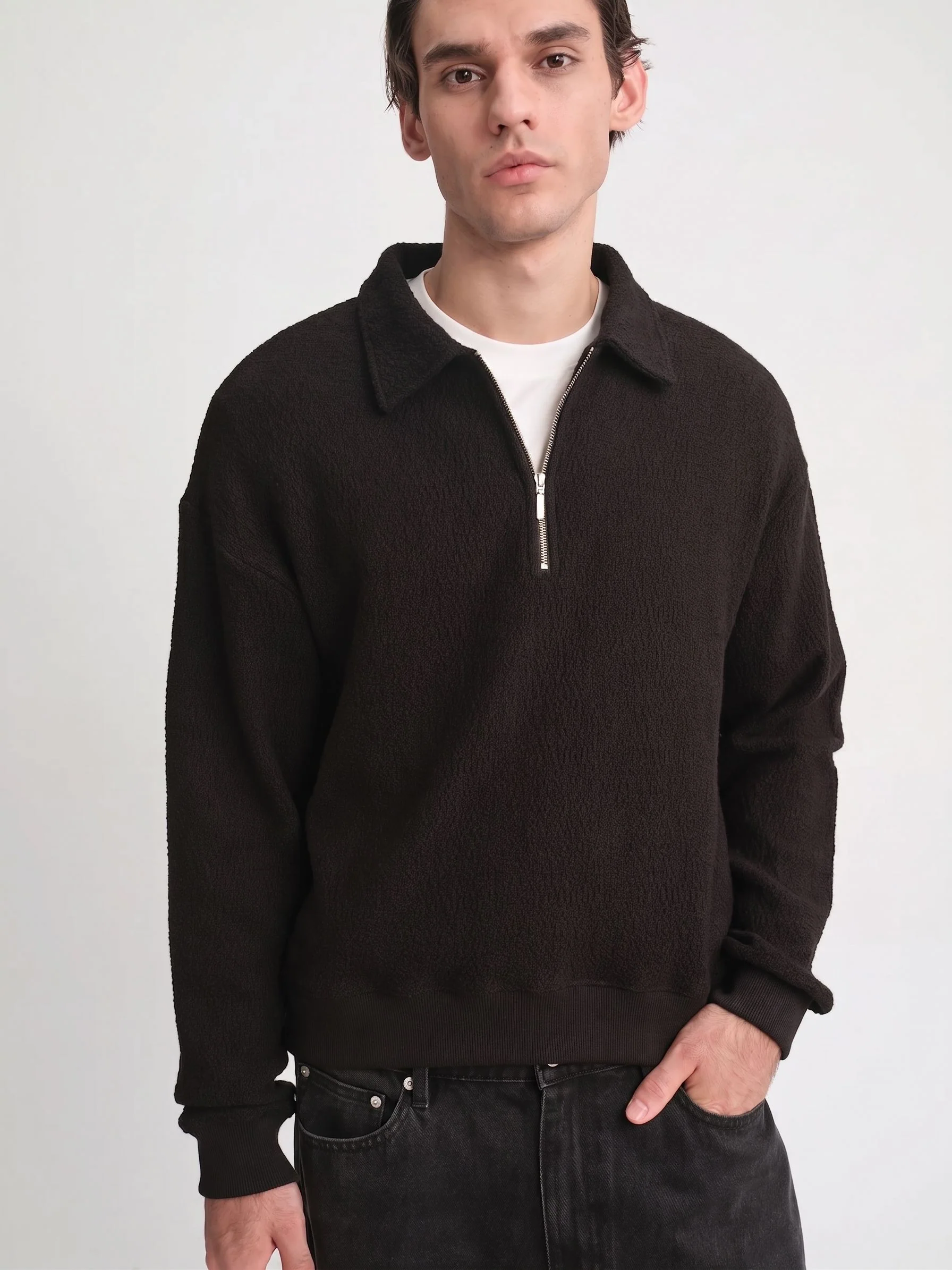 Collared Half-Zip Pullover - Image 4