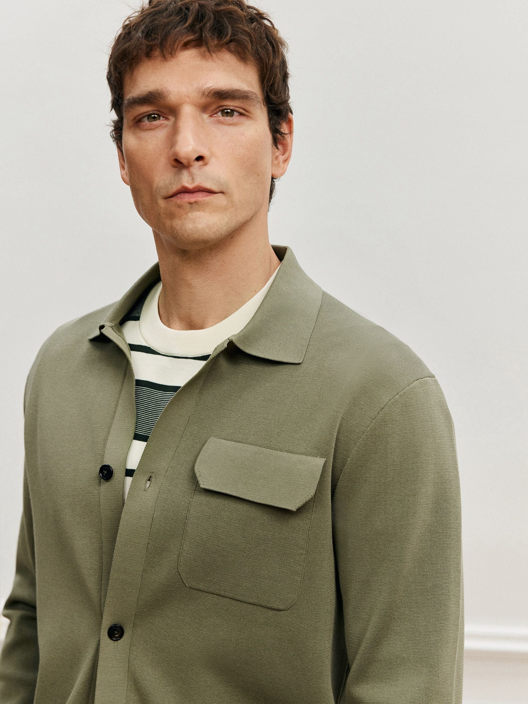 Collared Knit Cardigan - Image 4