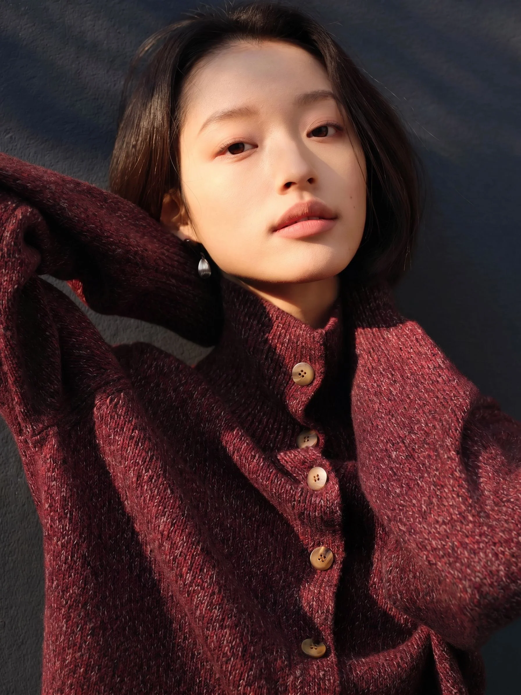 Collared Merino Cardigan - Image 2