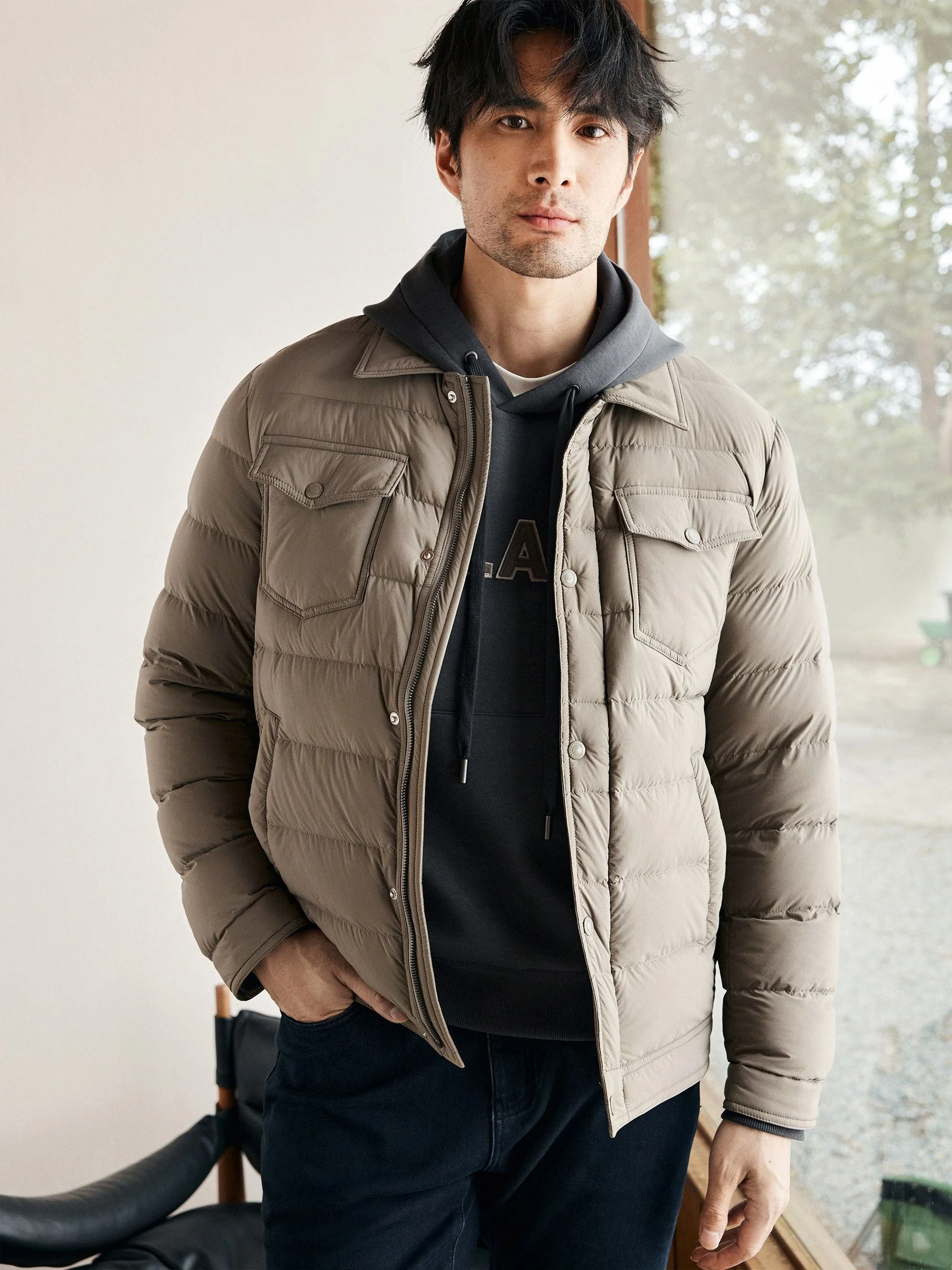 Collared Puffer Jacket - Image 3