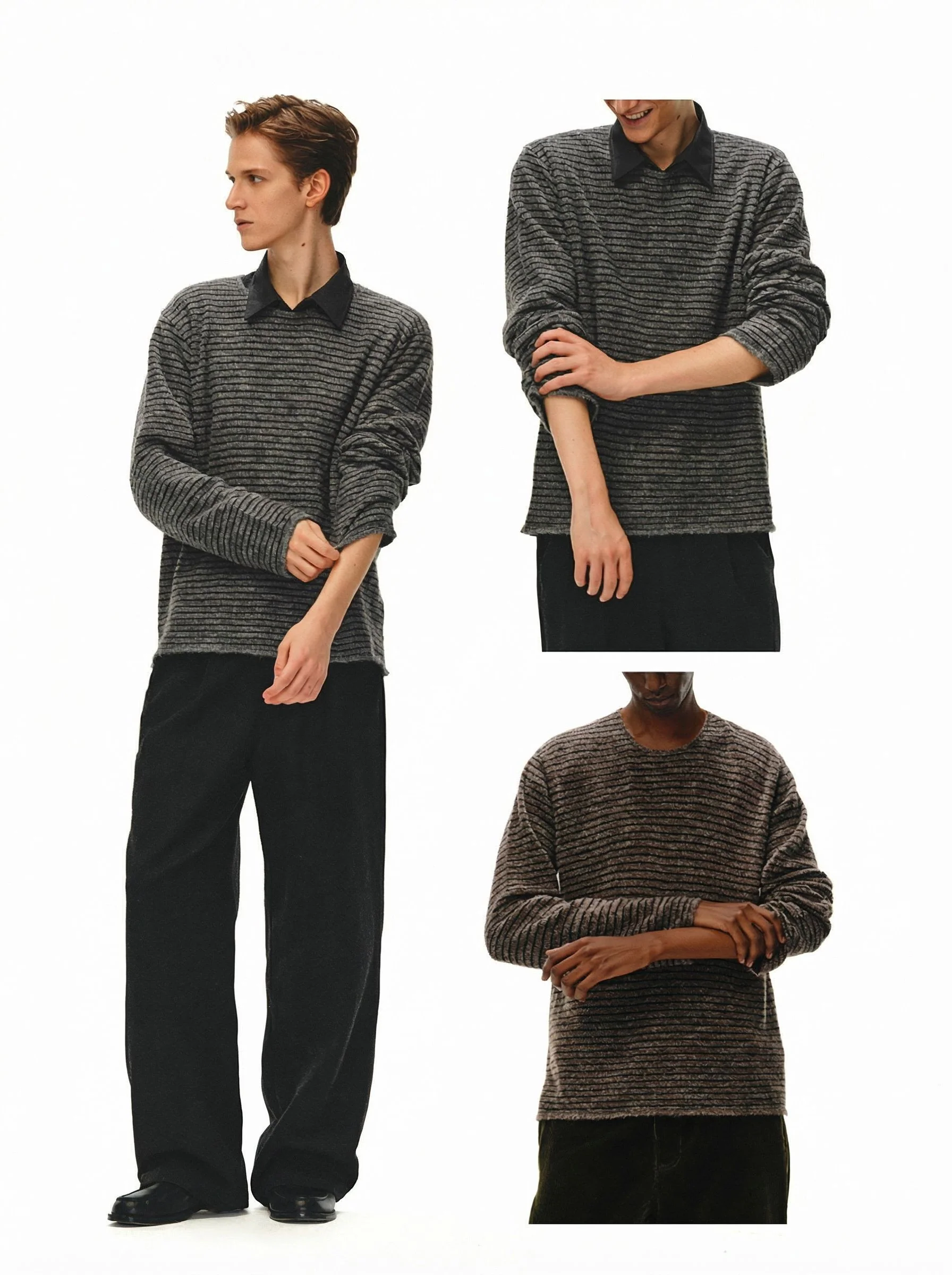 Collared Stripe Sweater