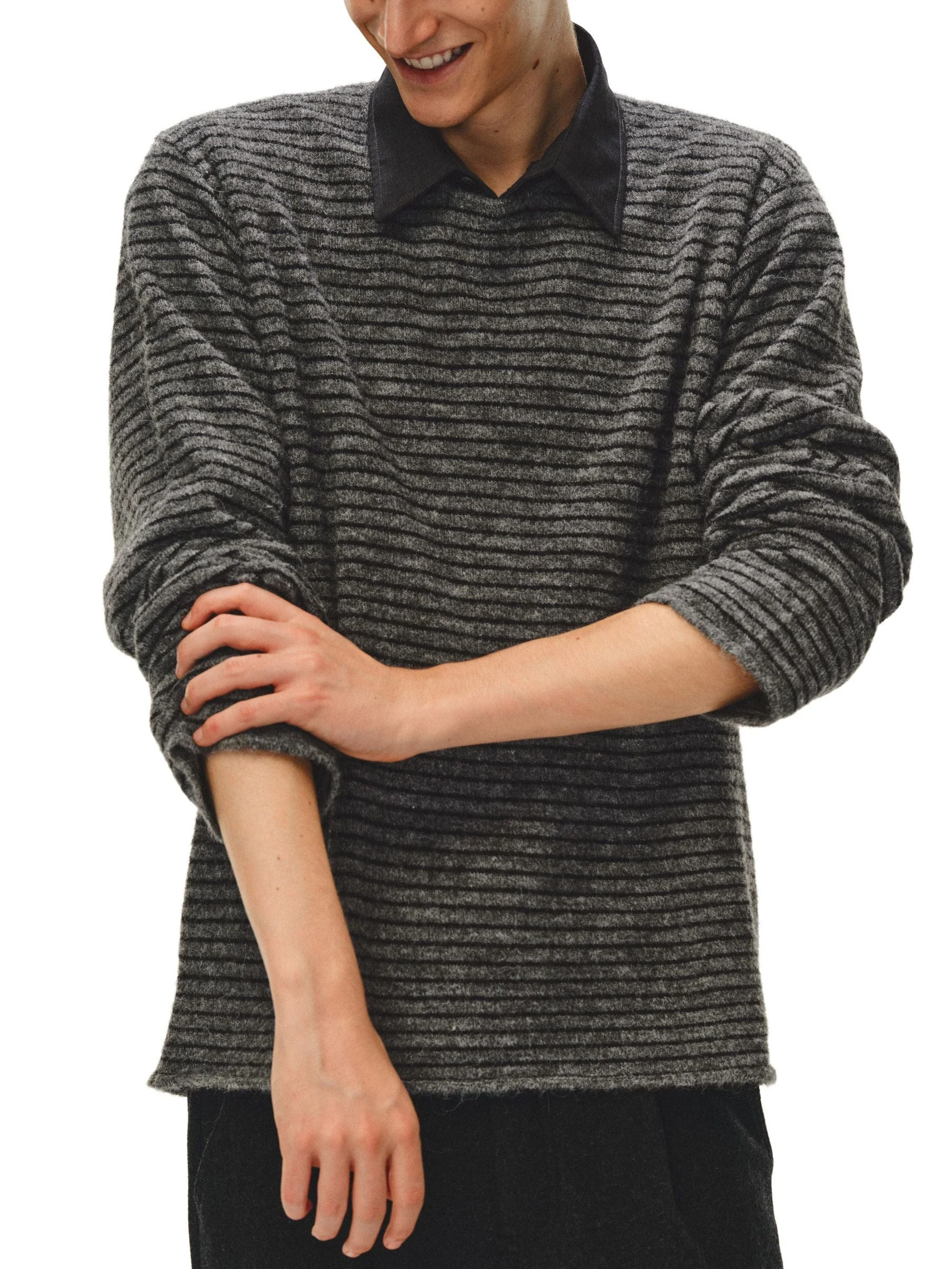 Collared Stripe Sweater - Image 5