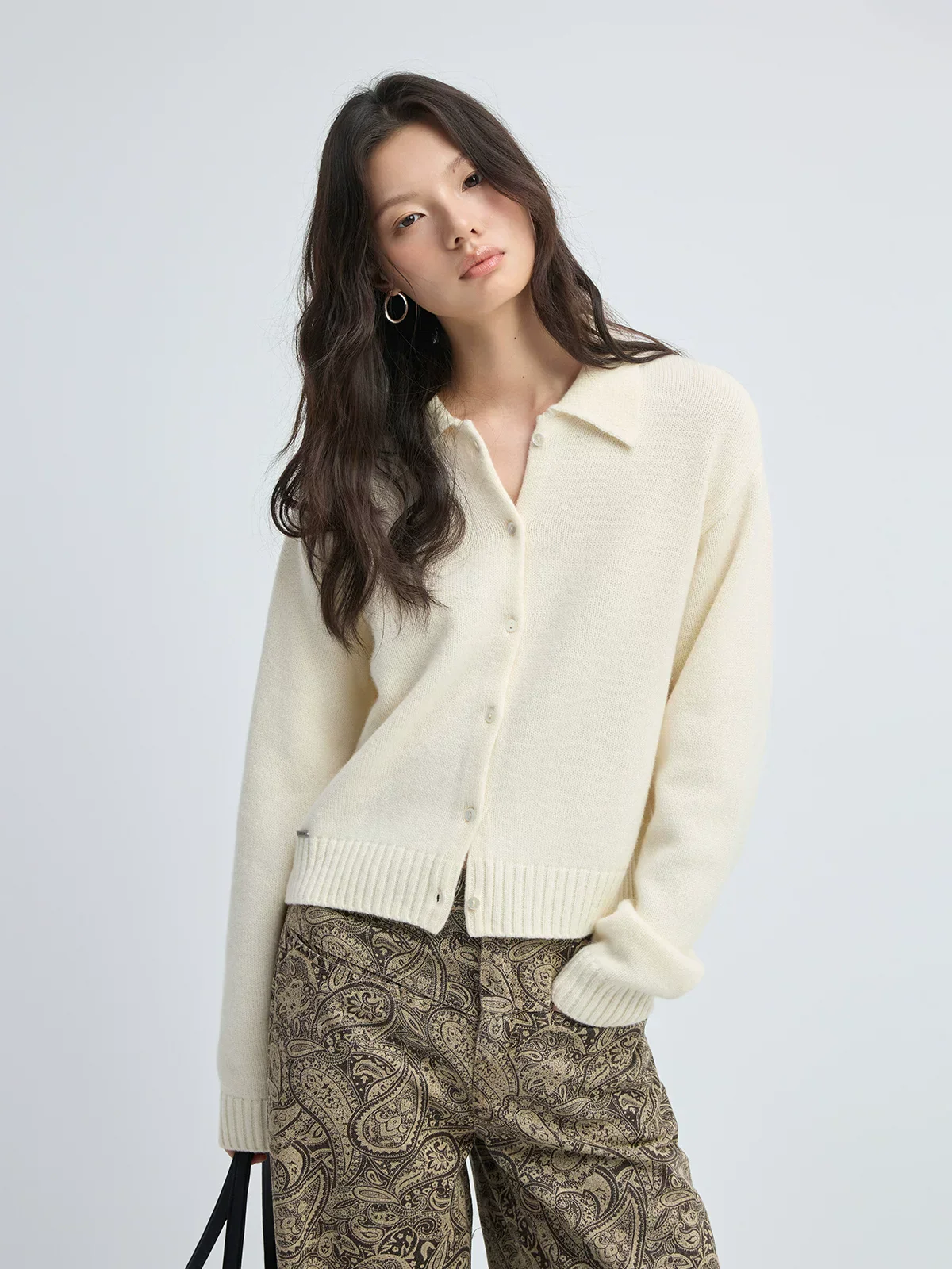 Collared Wool Cardigan