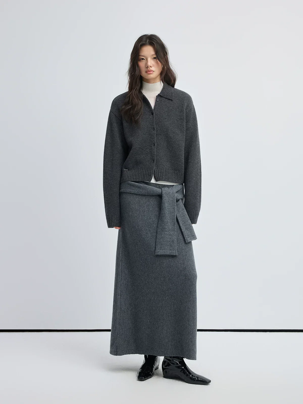 Collared Wool Cardigan - Image 2