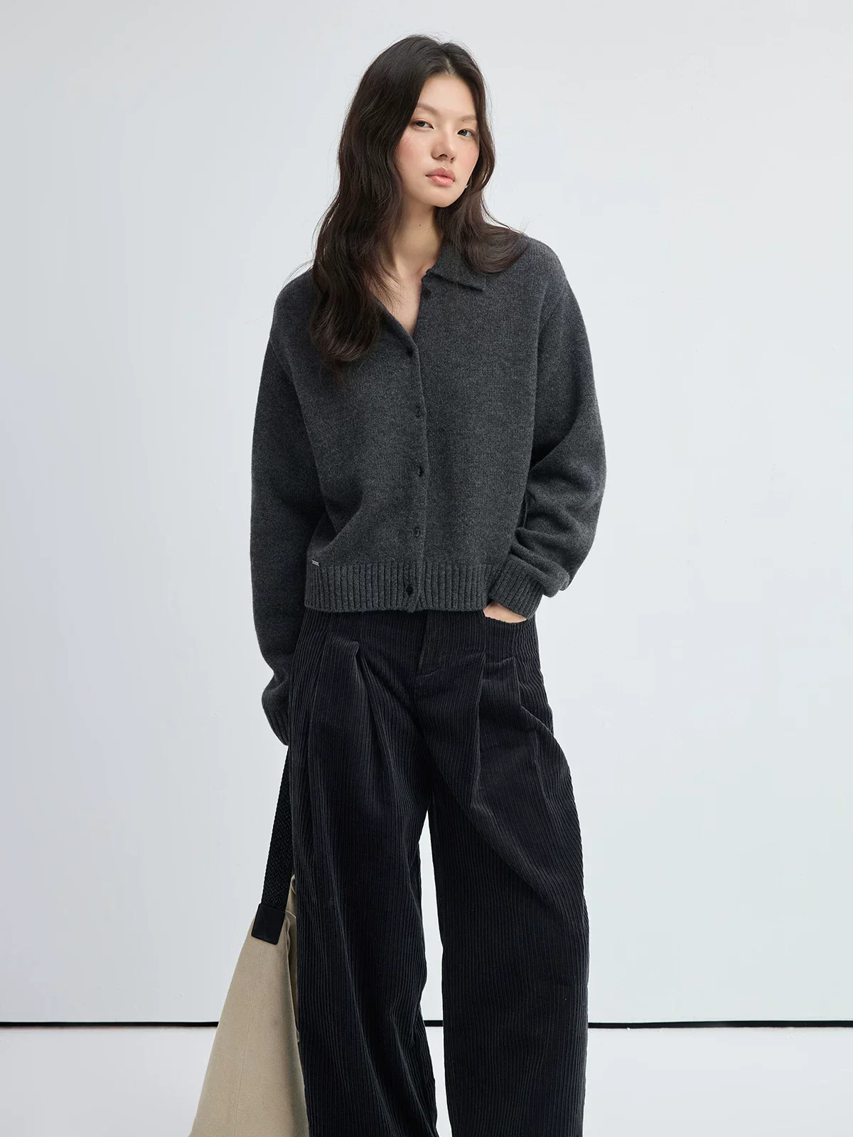 Collared Wool Cardigan - Image 4
