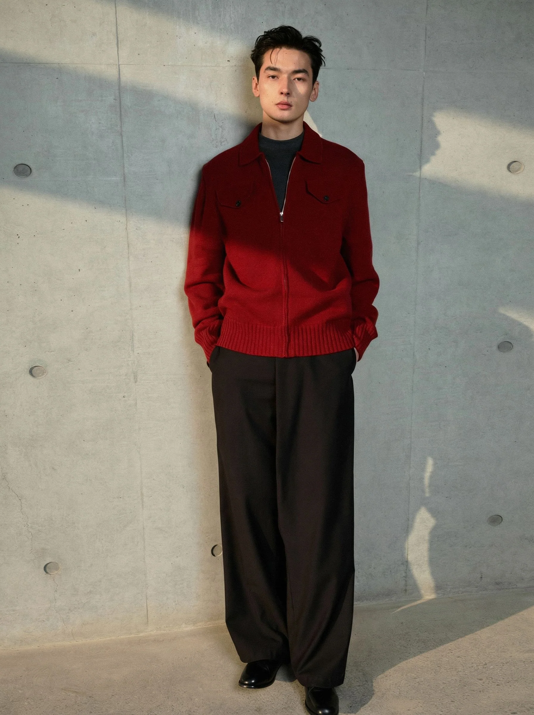Collared Zip Cardigan - Image 2
