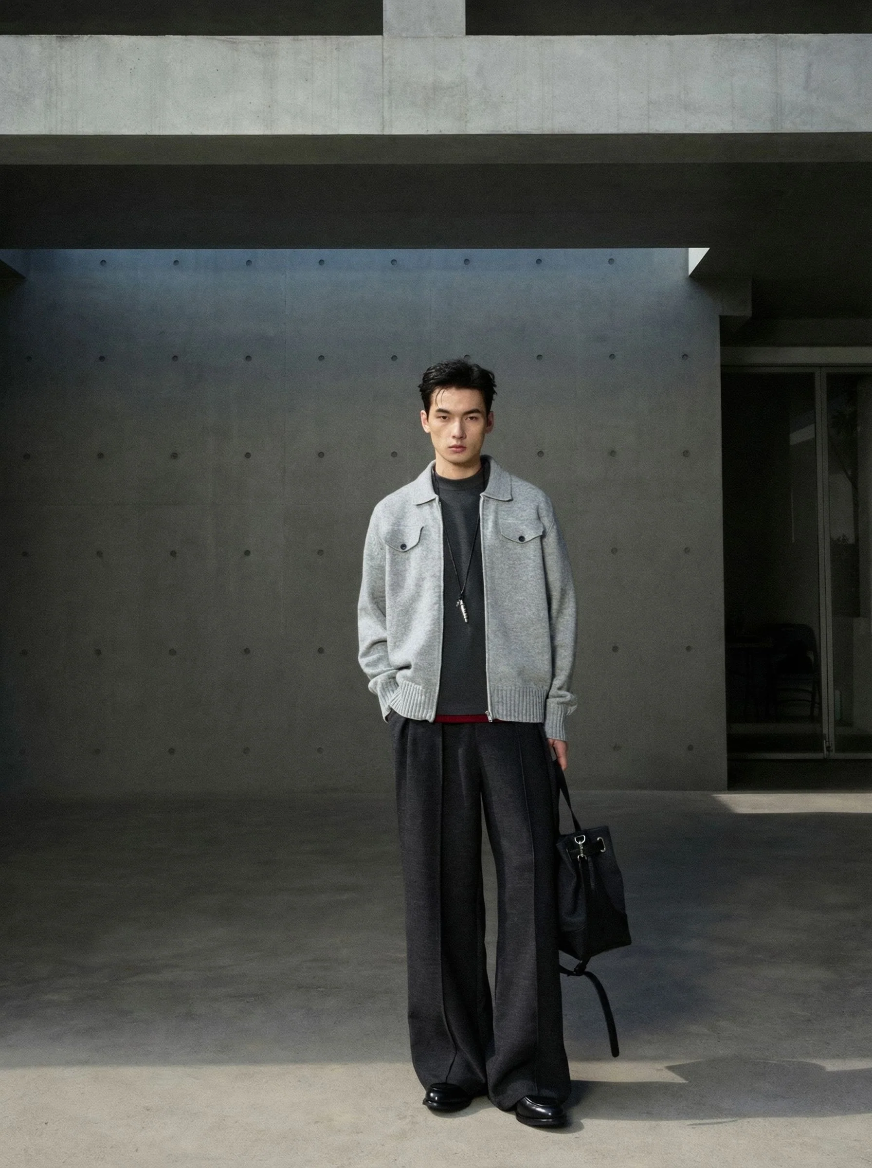Collared Zip Cardigan - Image 5