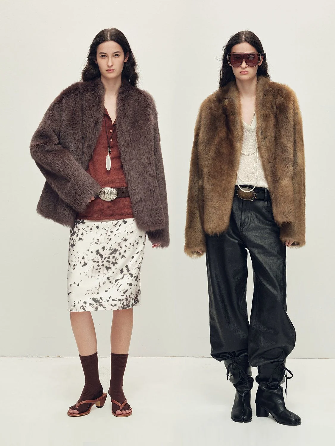 Collarless Fur Jacket - Image 4